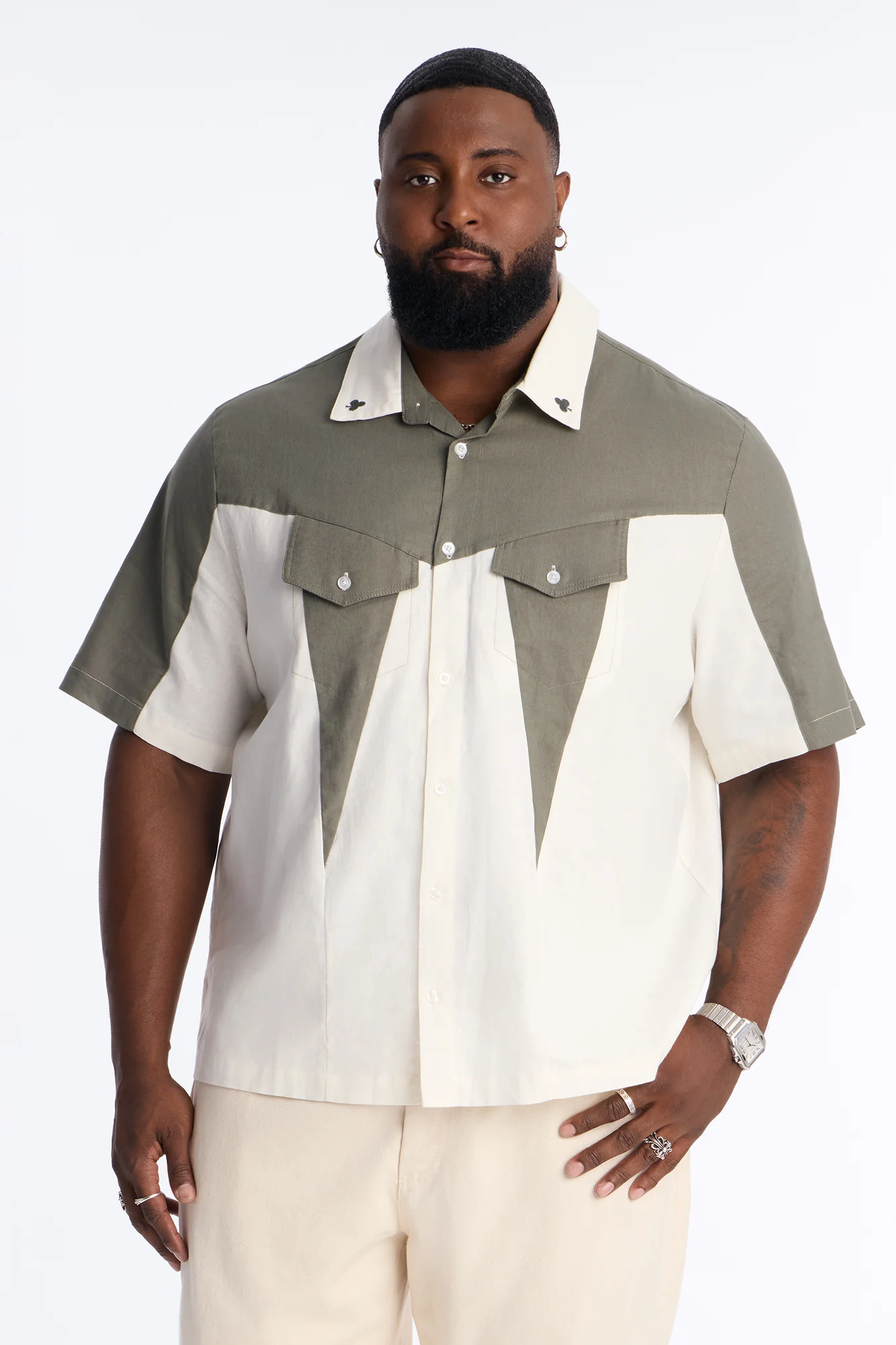 House Of Clubs Button Up Shirt - Green/combo - Image 5