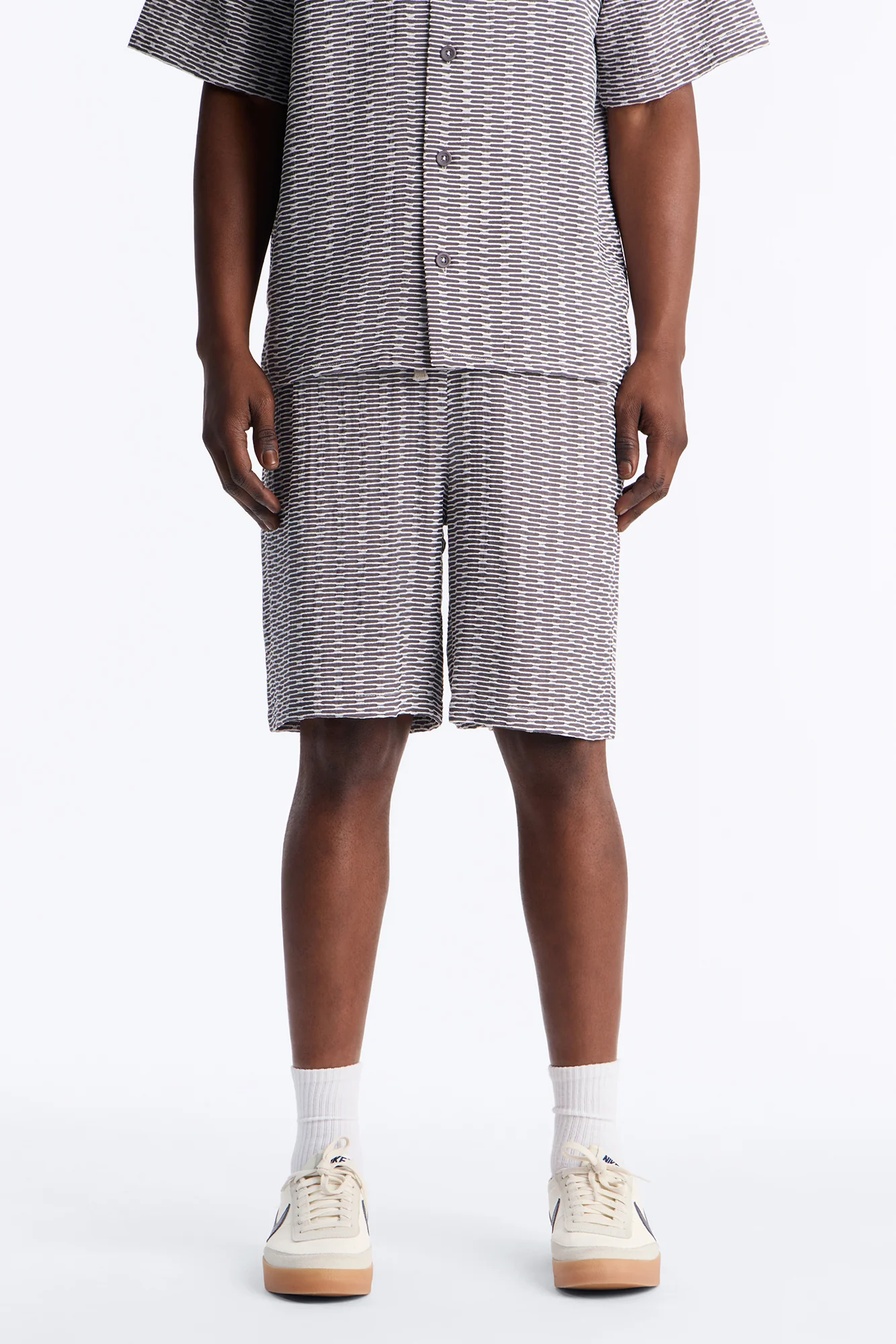 Chenille Terrace Textured Relaxed Short - Grey