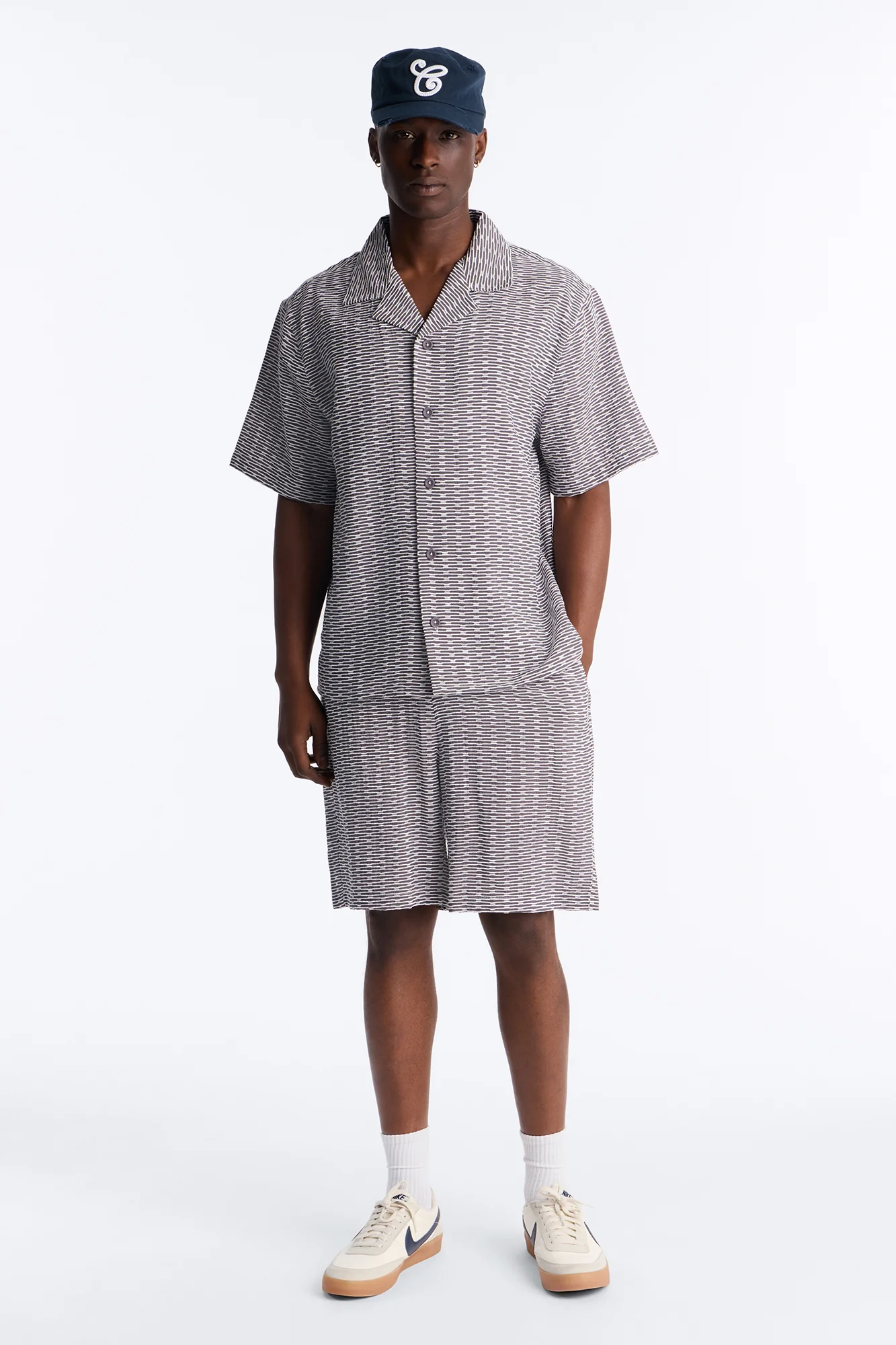 Chenille Terrace Textured Relaxed Short - Grey - Image 2