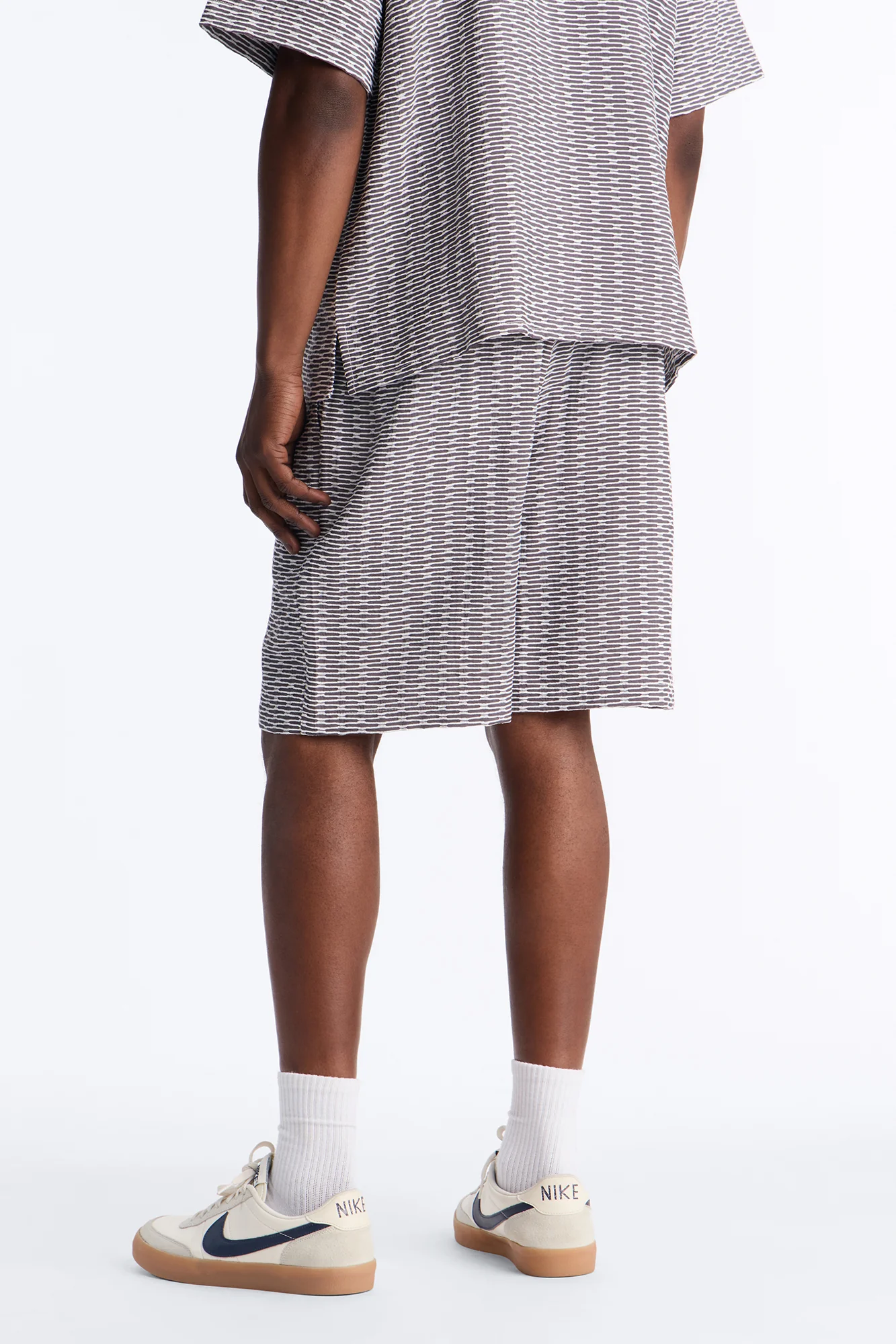 Chenille Terrace Textured Relaxed Short - Grey - Image 4