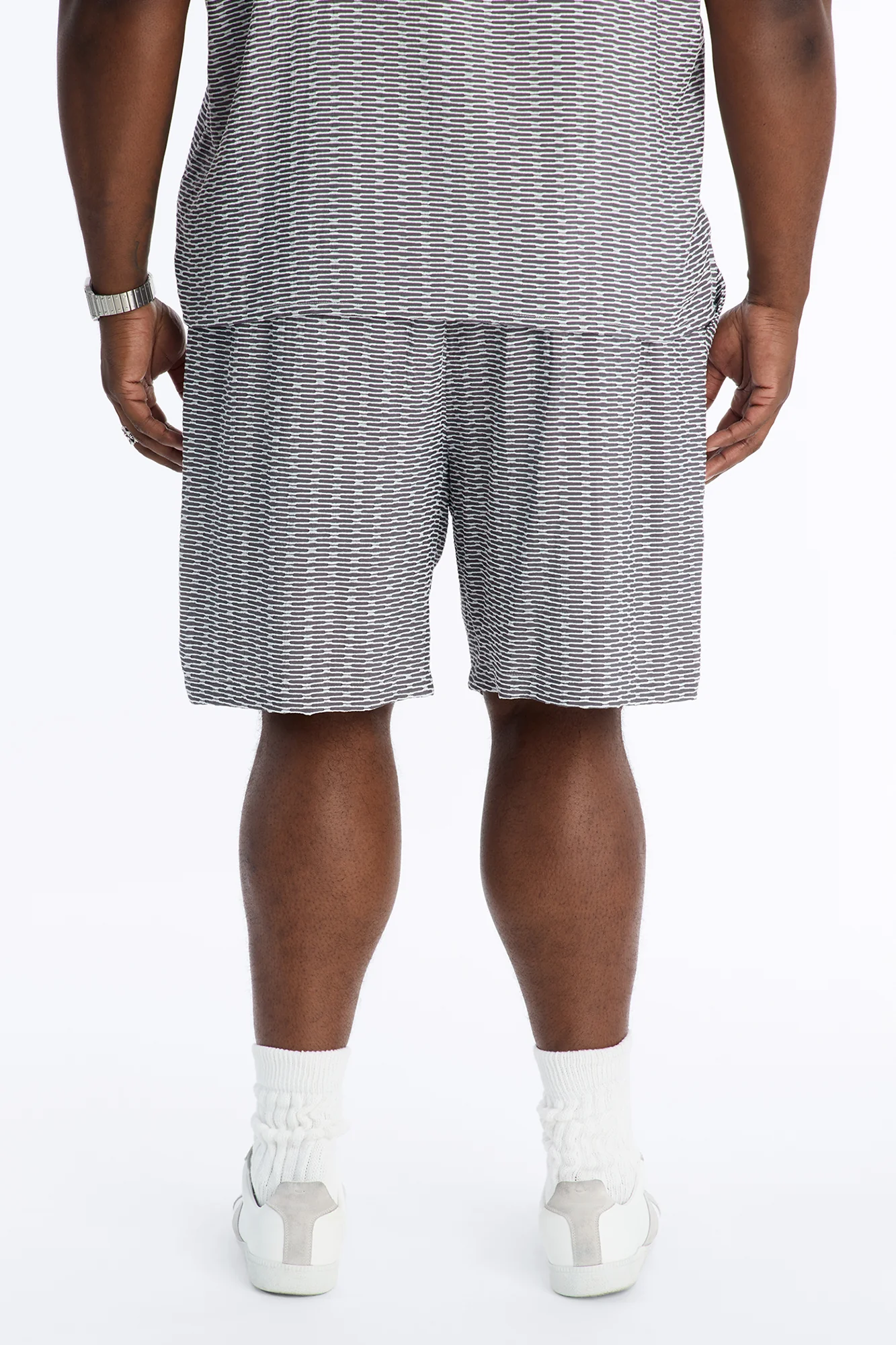 Chenille Terrace Textured Relaxed Short - Grey - Image 8