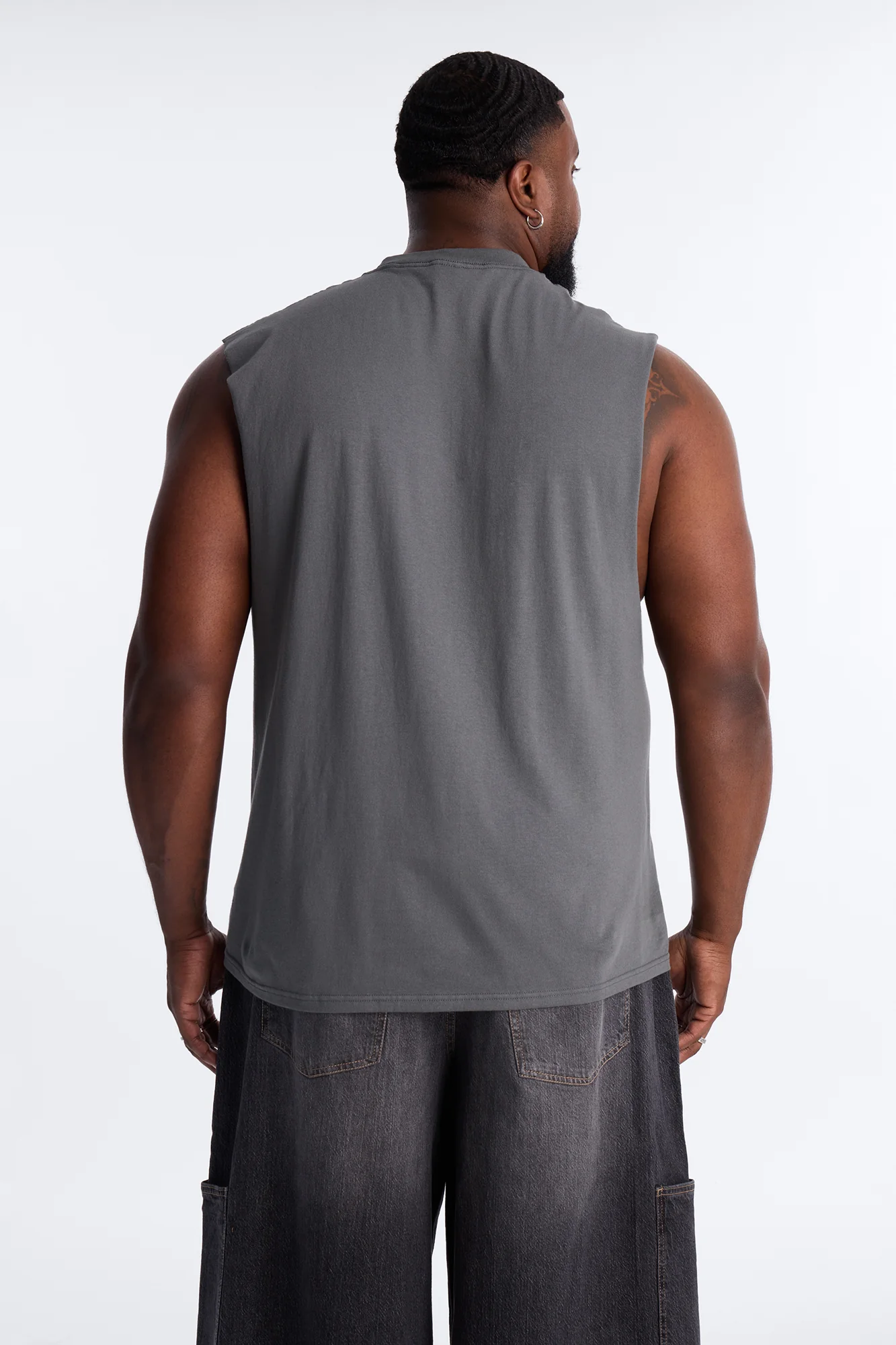 Hustler Never Not Winning Muscle Tee - Charcoal - Image 8