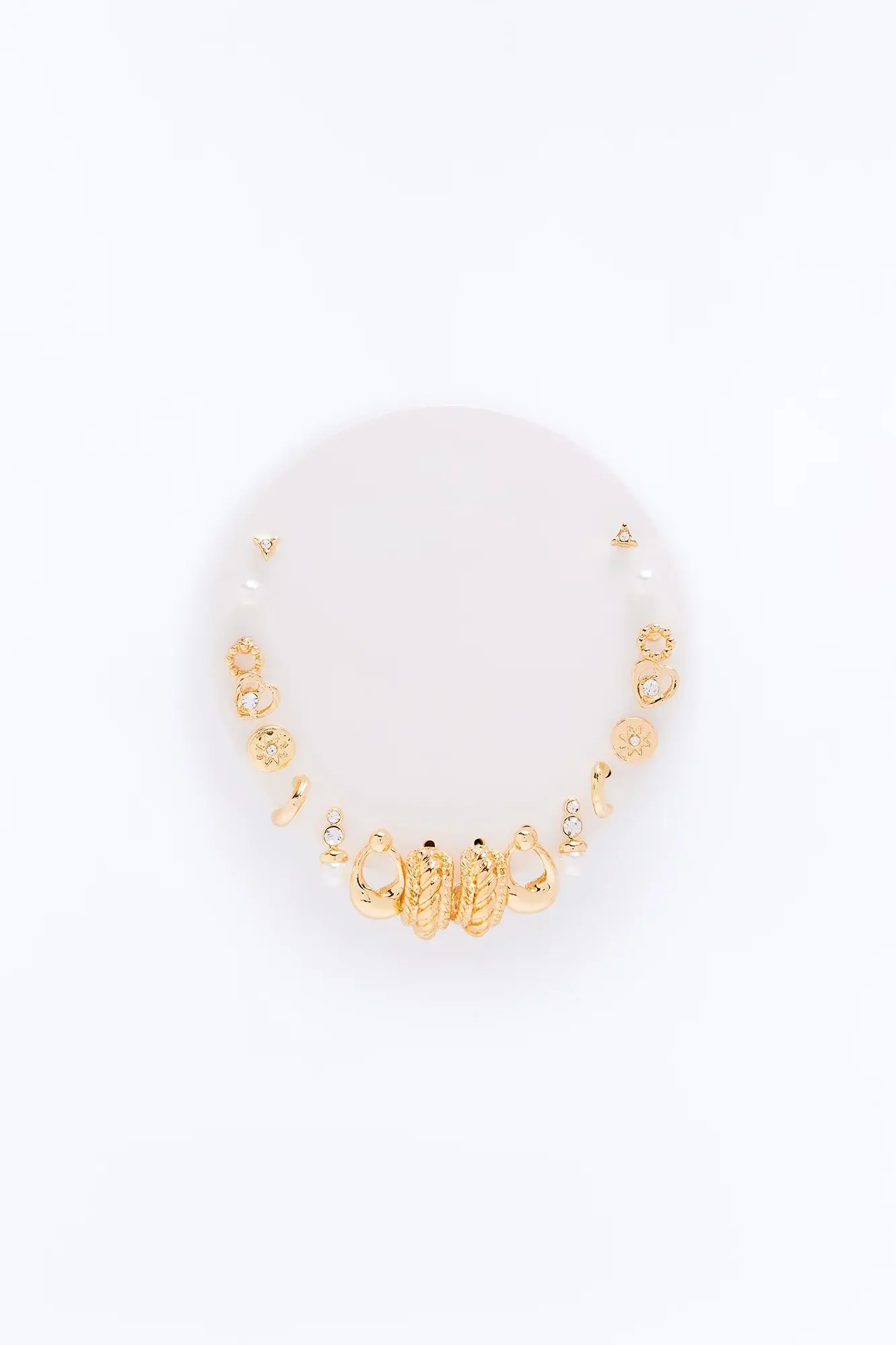 I Need Options 9 Pair Multi Earring Set - Gold
