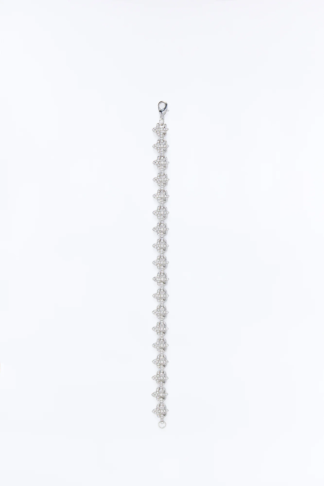 Iced Fleur De Leis Bracelet - Silver - Image 3