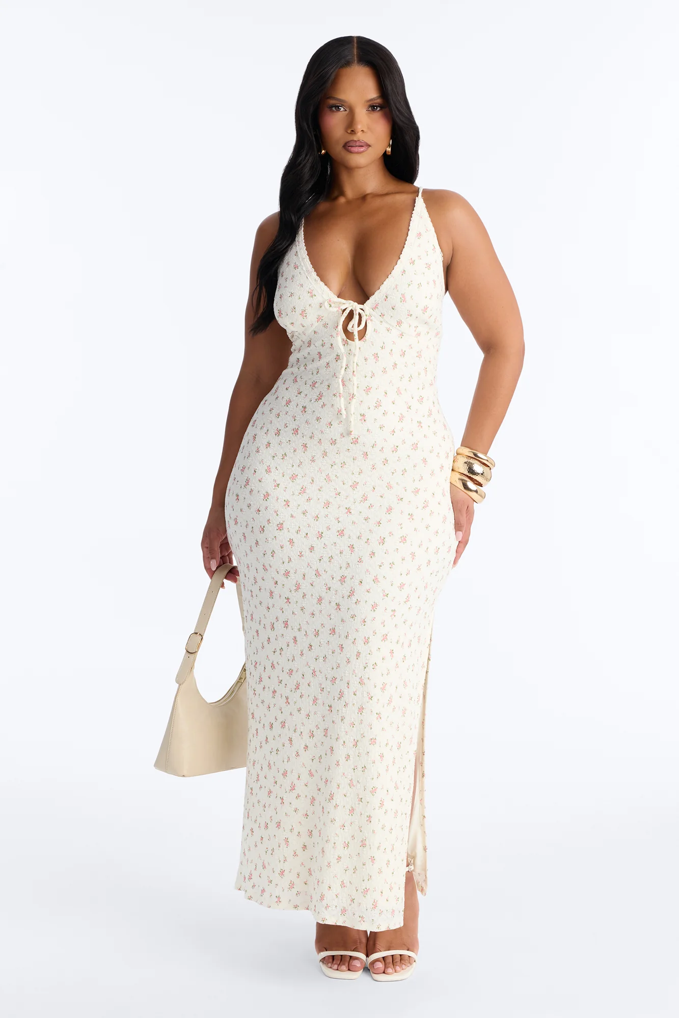 Iliana Floral Lace Maxi Dress - White/combo - Image 5