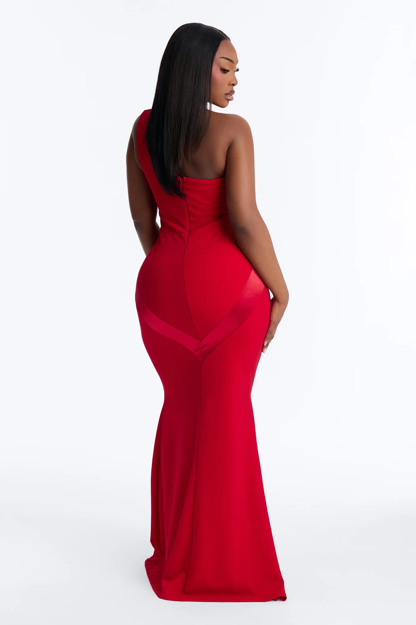 Immediate Yes One Shoulder Gown - Red - Image 8