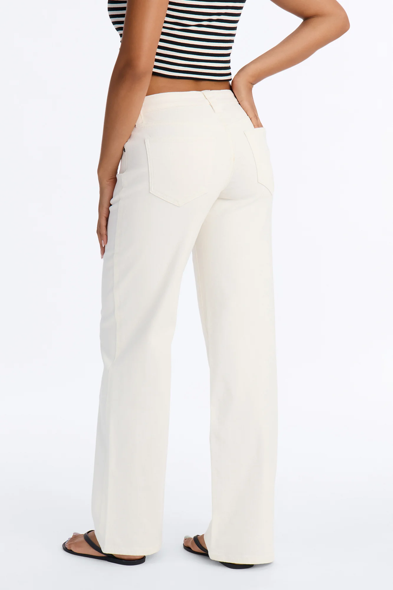 In His League Everyday Wide Leg Jeans - White - Image 4