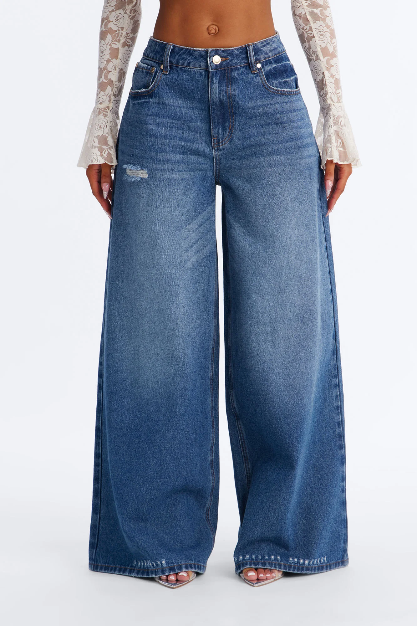 In My Era Baggy Low Waist Jeans - Dark Wash