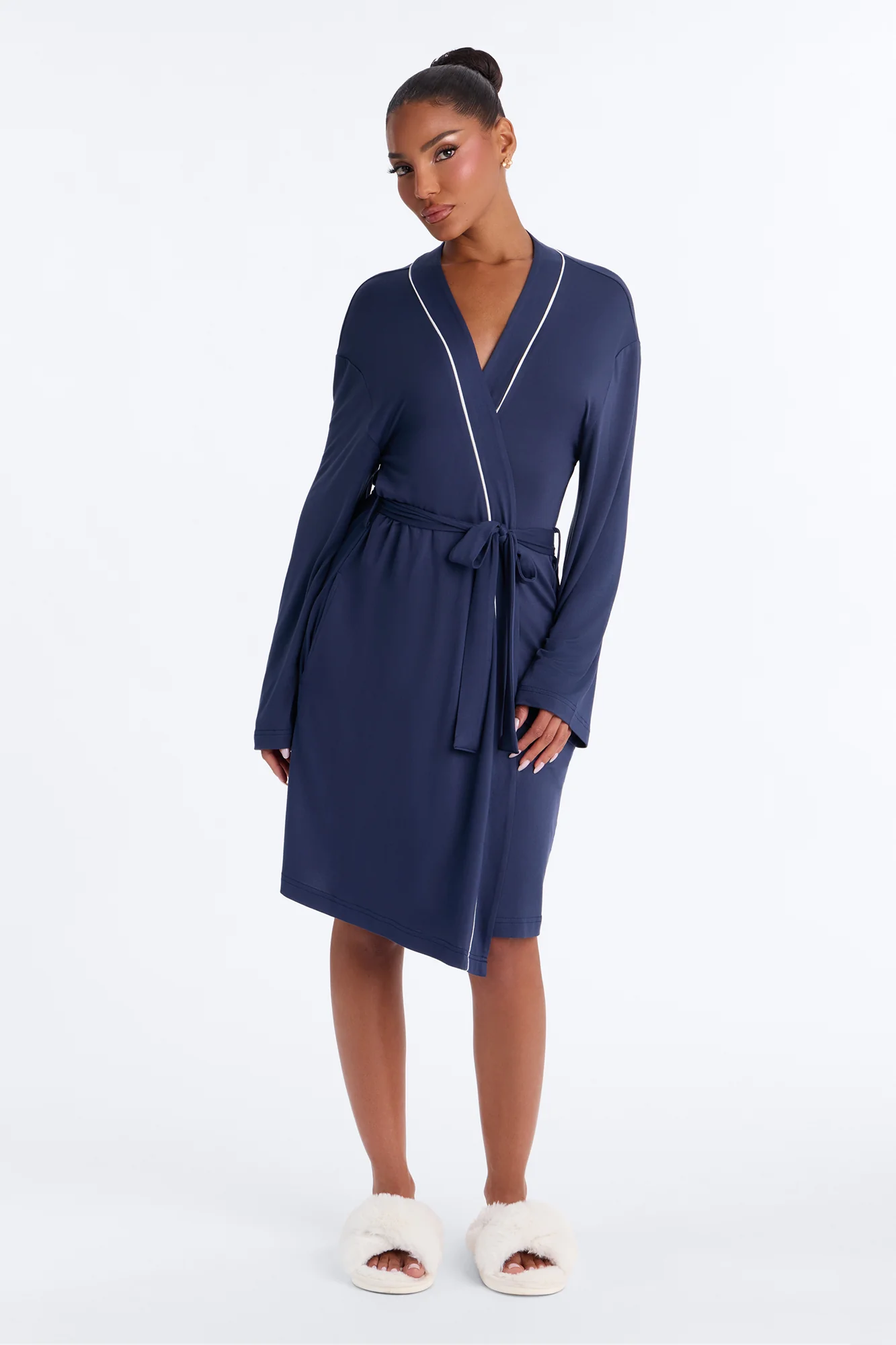 In the Morning PJ Robe - Navy