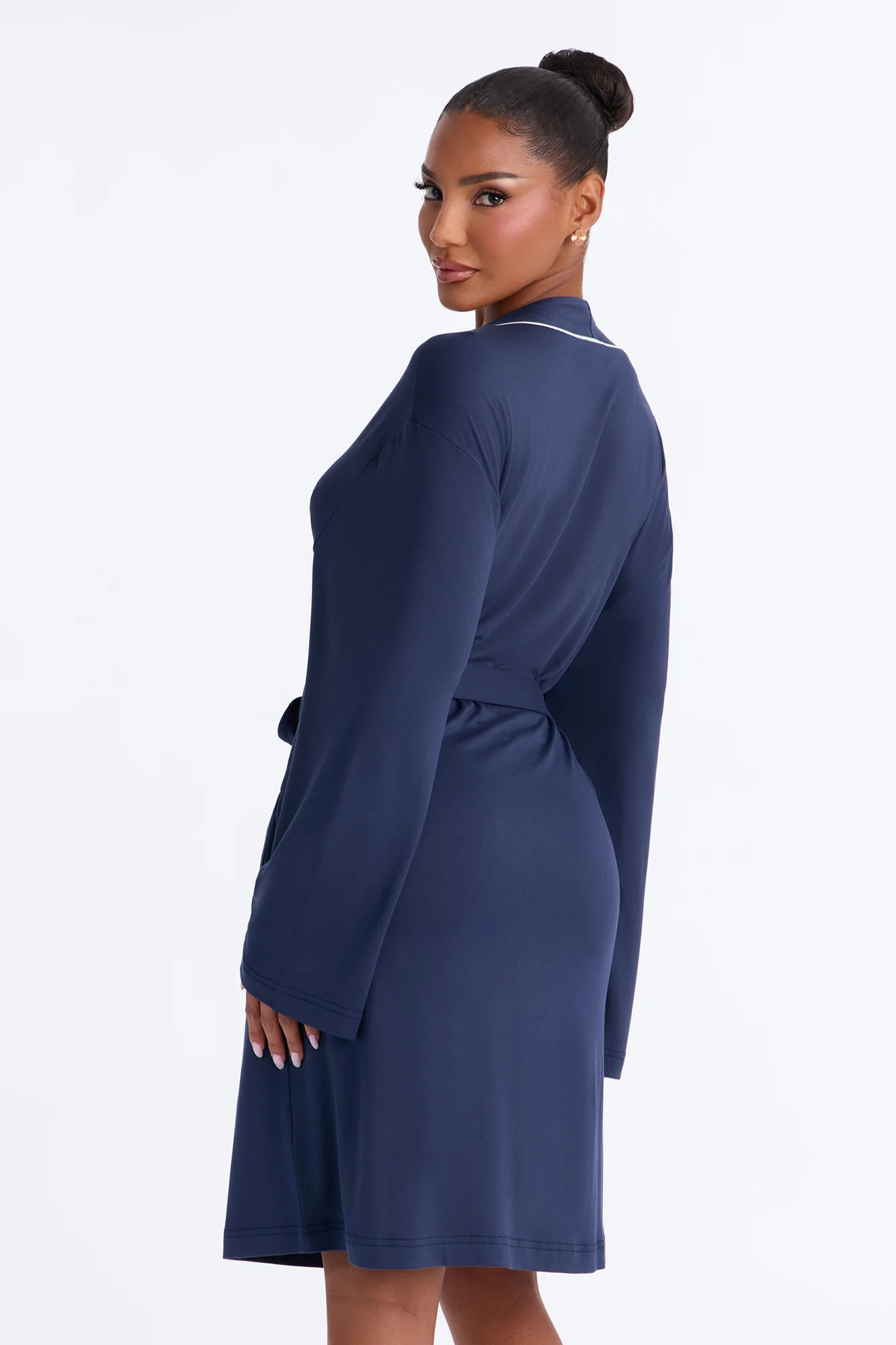 In the Morning PJ Robe - Navy - Image 3