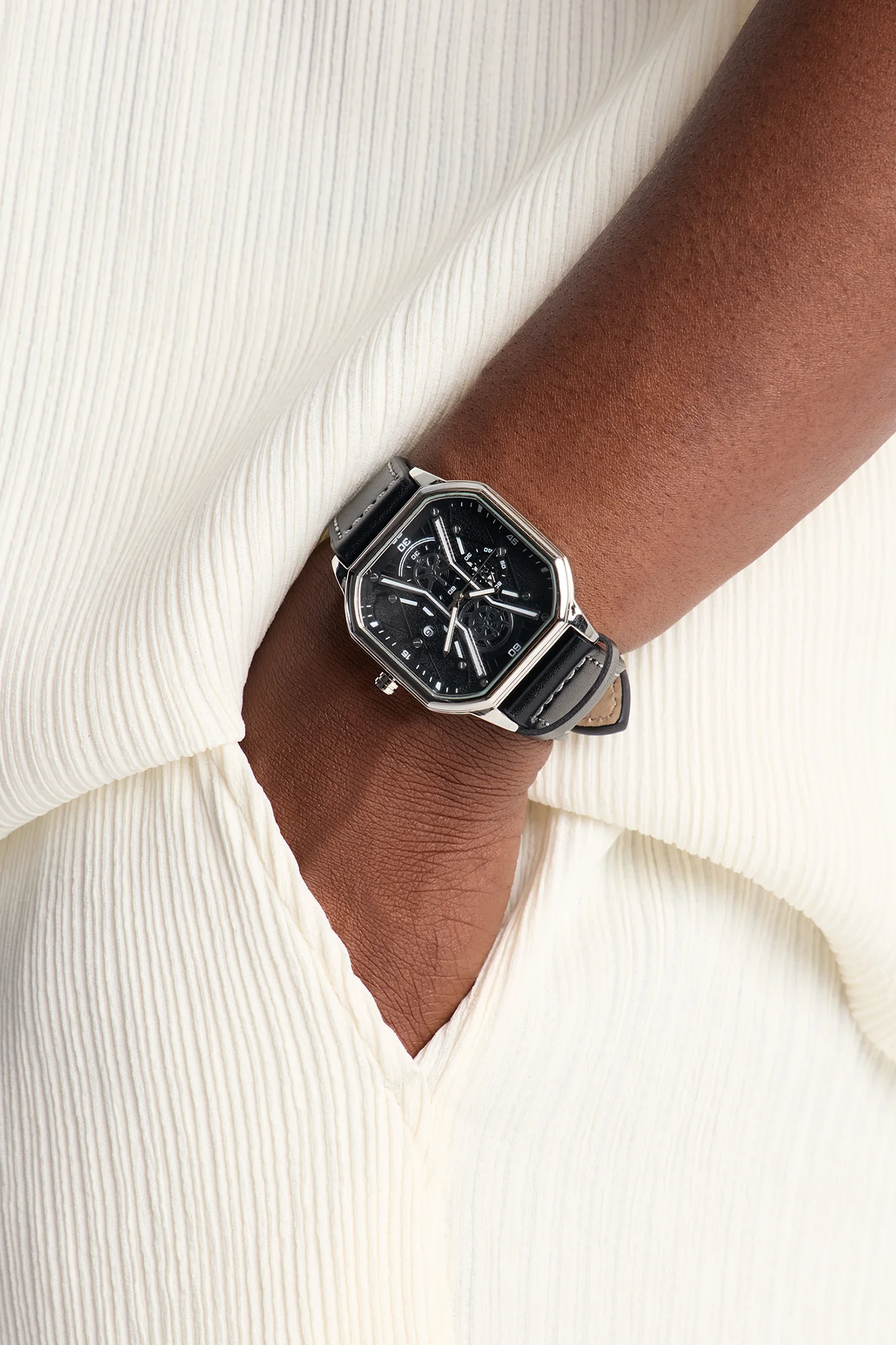 Industrial Iron Watch - Black/Silver - Image 2