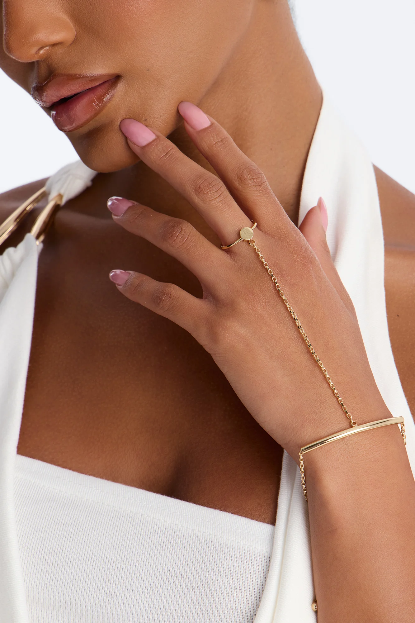 Infinity Link Hand Chain - Gold