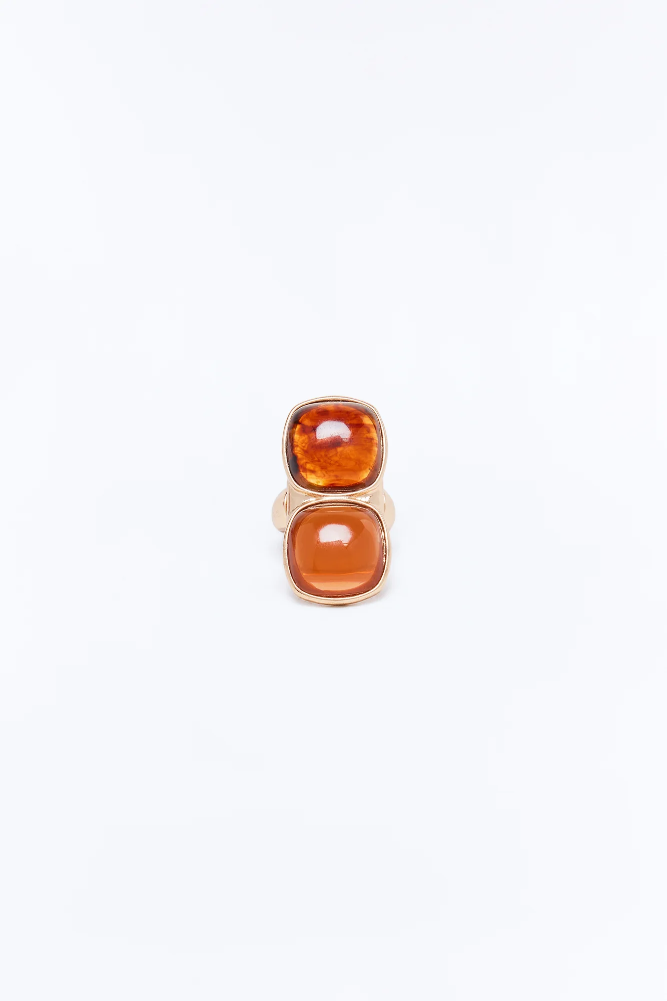 Island Glow Statement Ring - Gold/Brown - Image 3