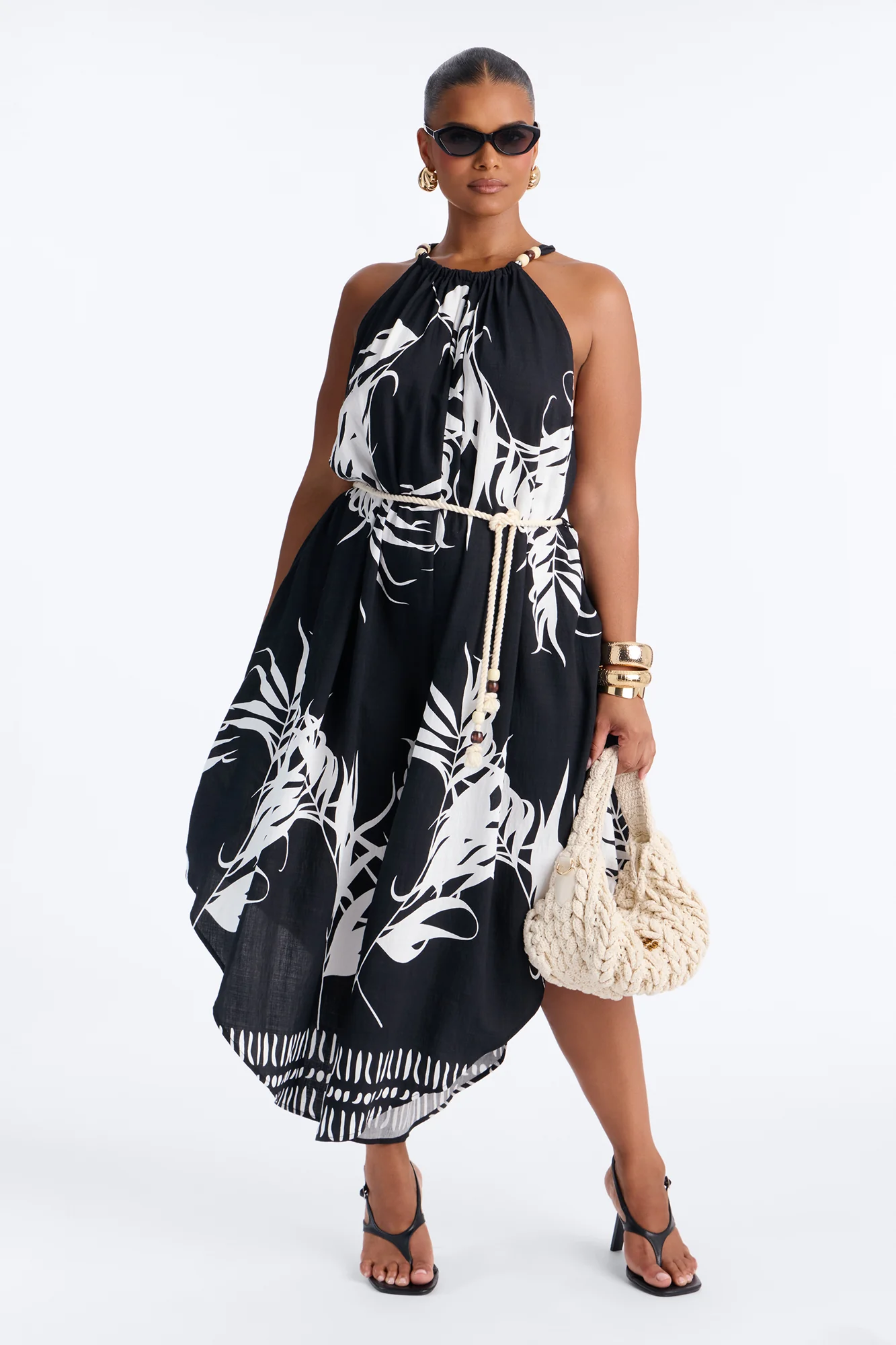 Island Hours Beaded Jumpsuit - Black - Image 6