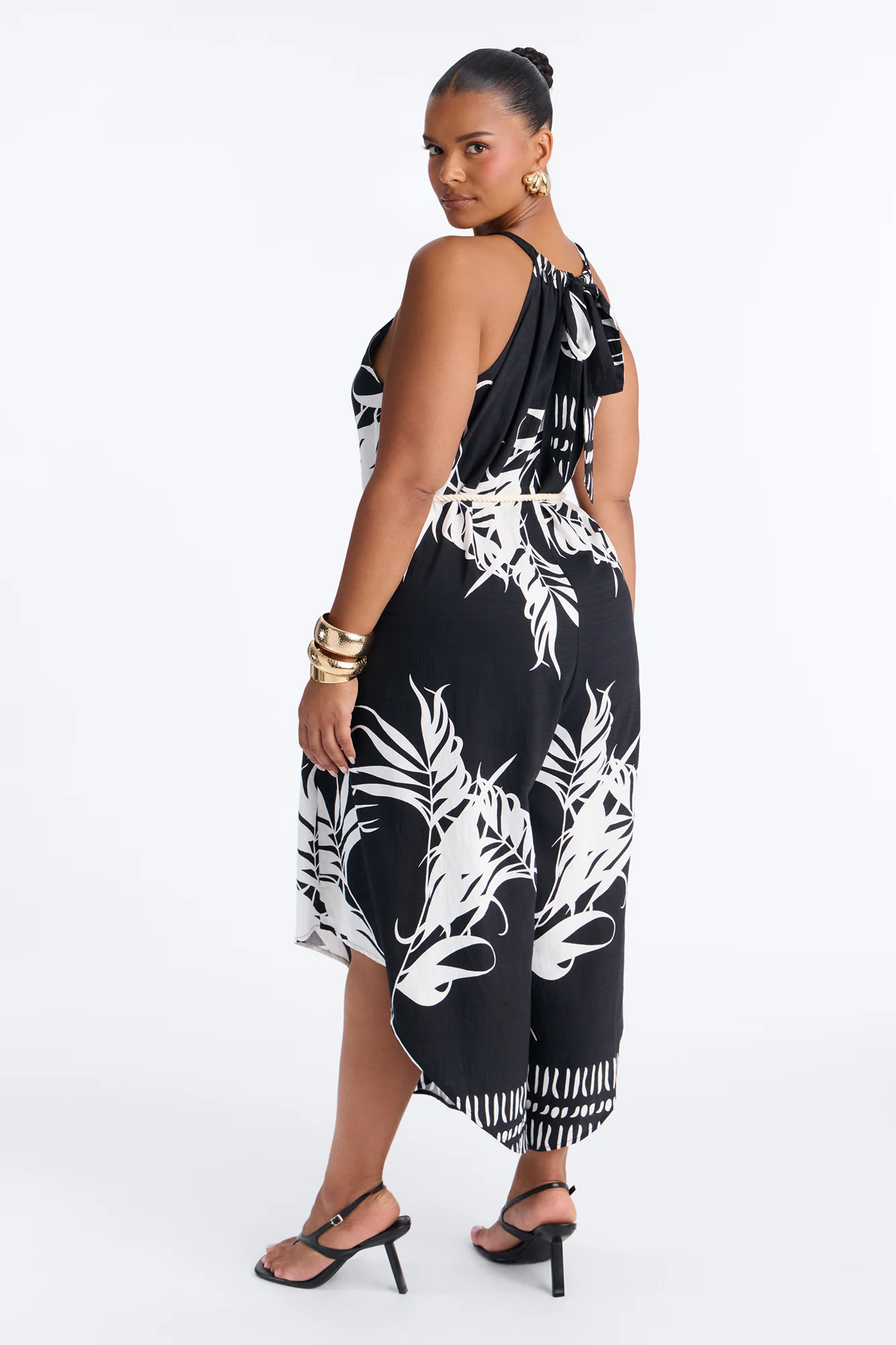 Island Hours Beaded Jumpsuit - Black - Image 9