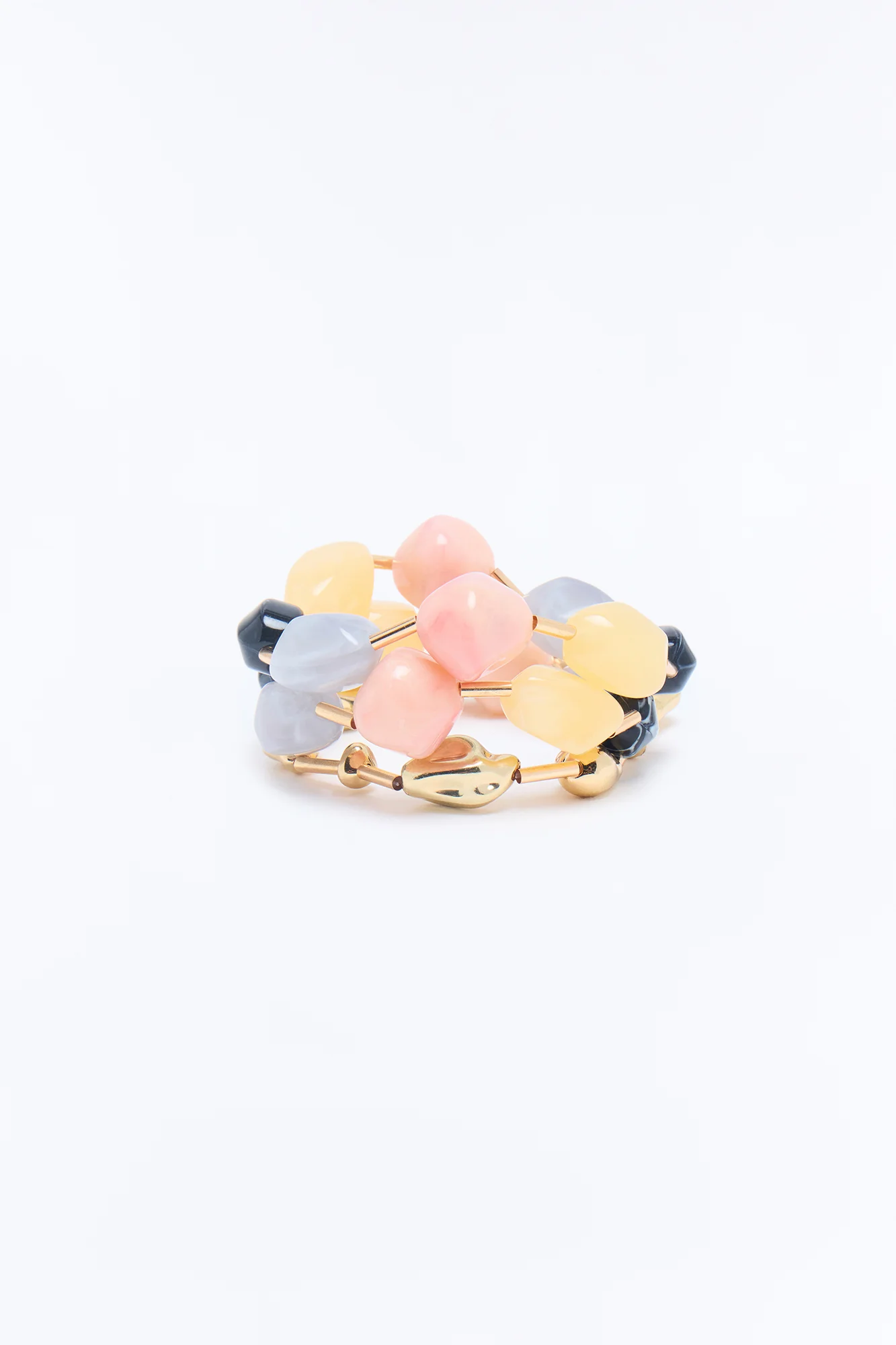 Island Reset 3 Piece Bracelet Set - Grey/Gold - Image 3