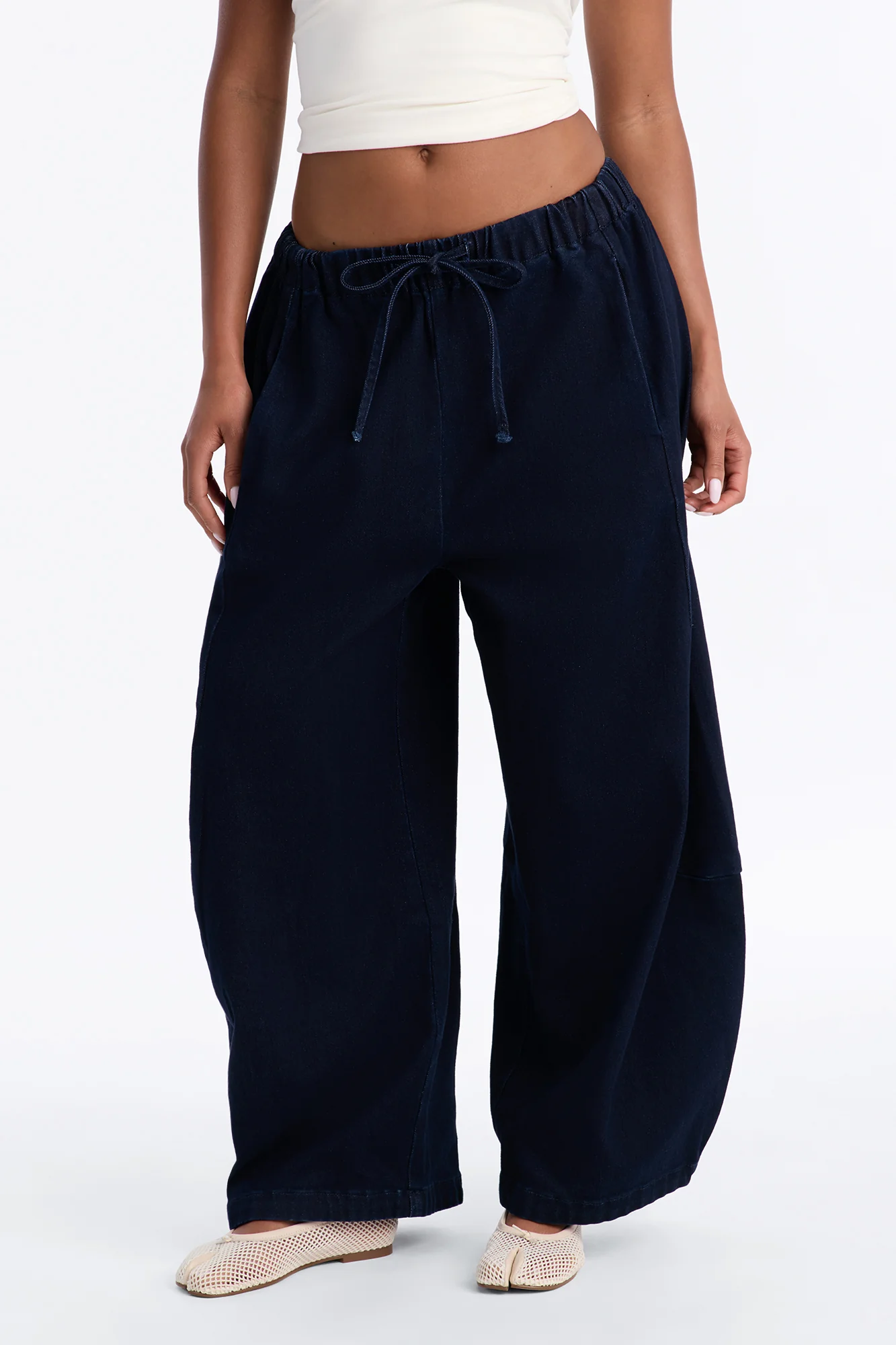 Island Time Pull On Relaxed Jeans - Dark Wash - Image 2