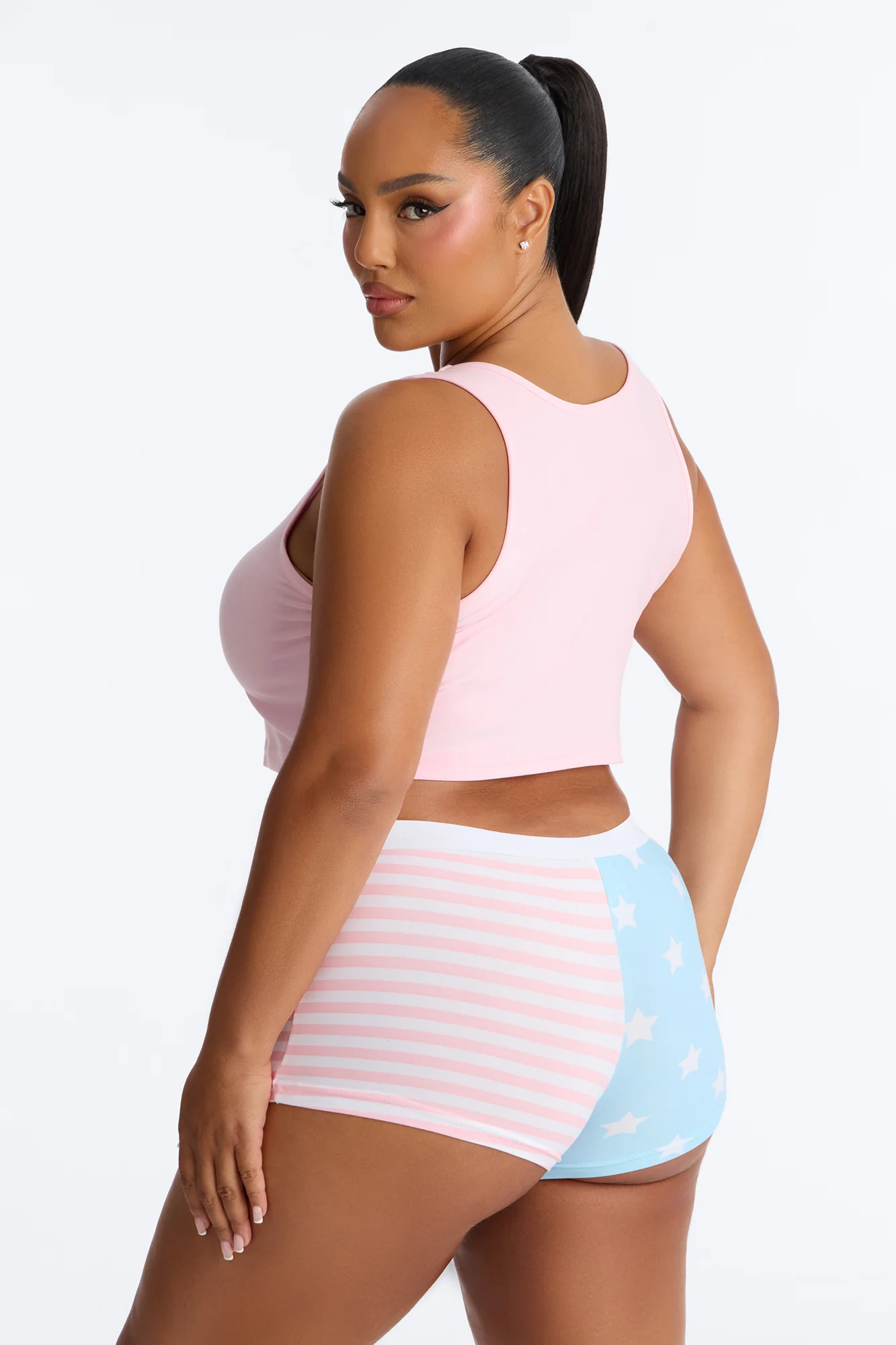It's A Party In The USA PJ Short Set - Pink/combo - Image 6