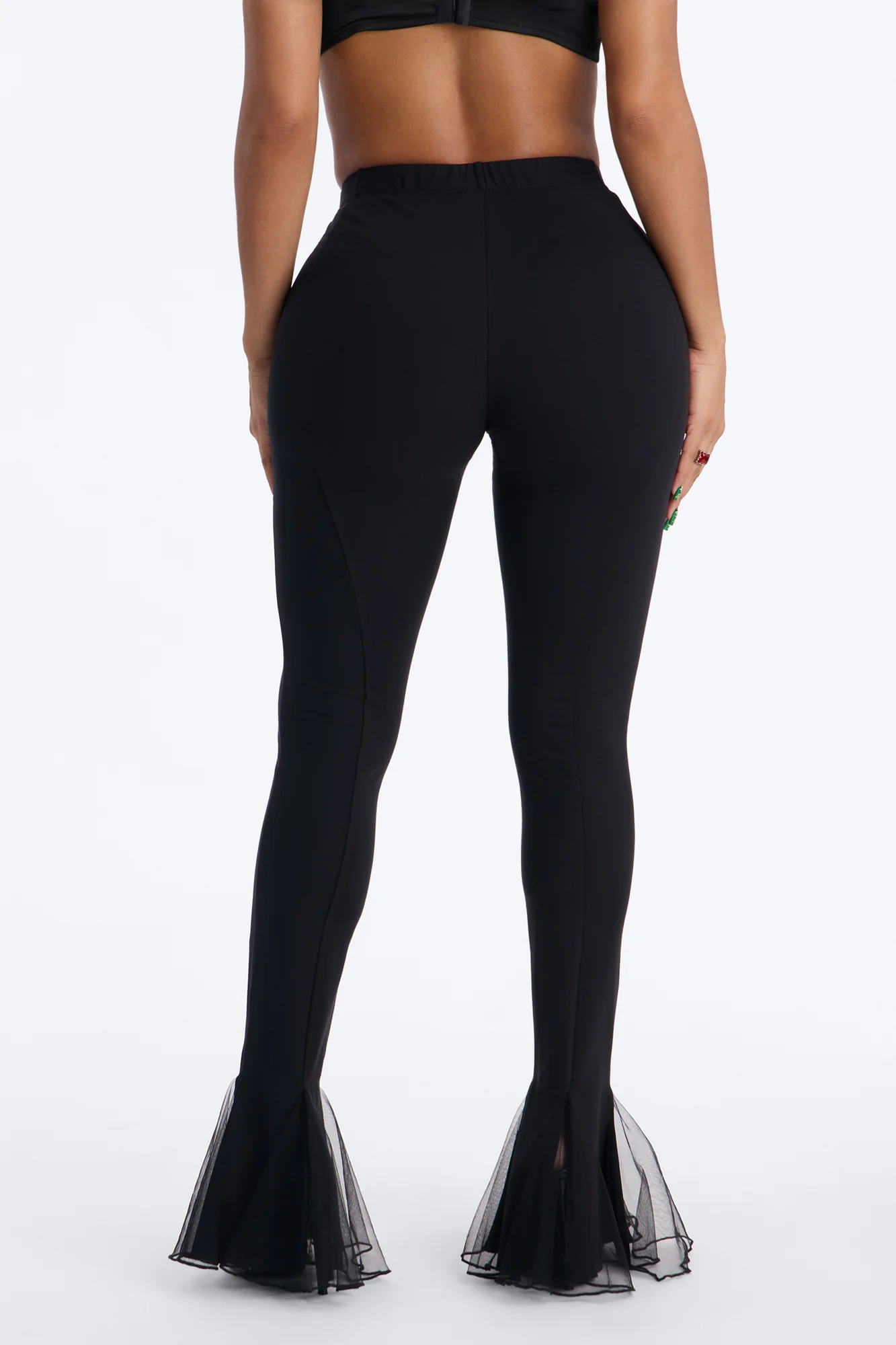 Its My Party Low Rise Flare Legging - Black - Image 3