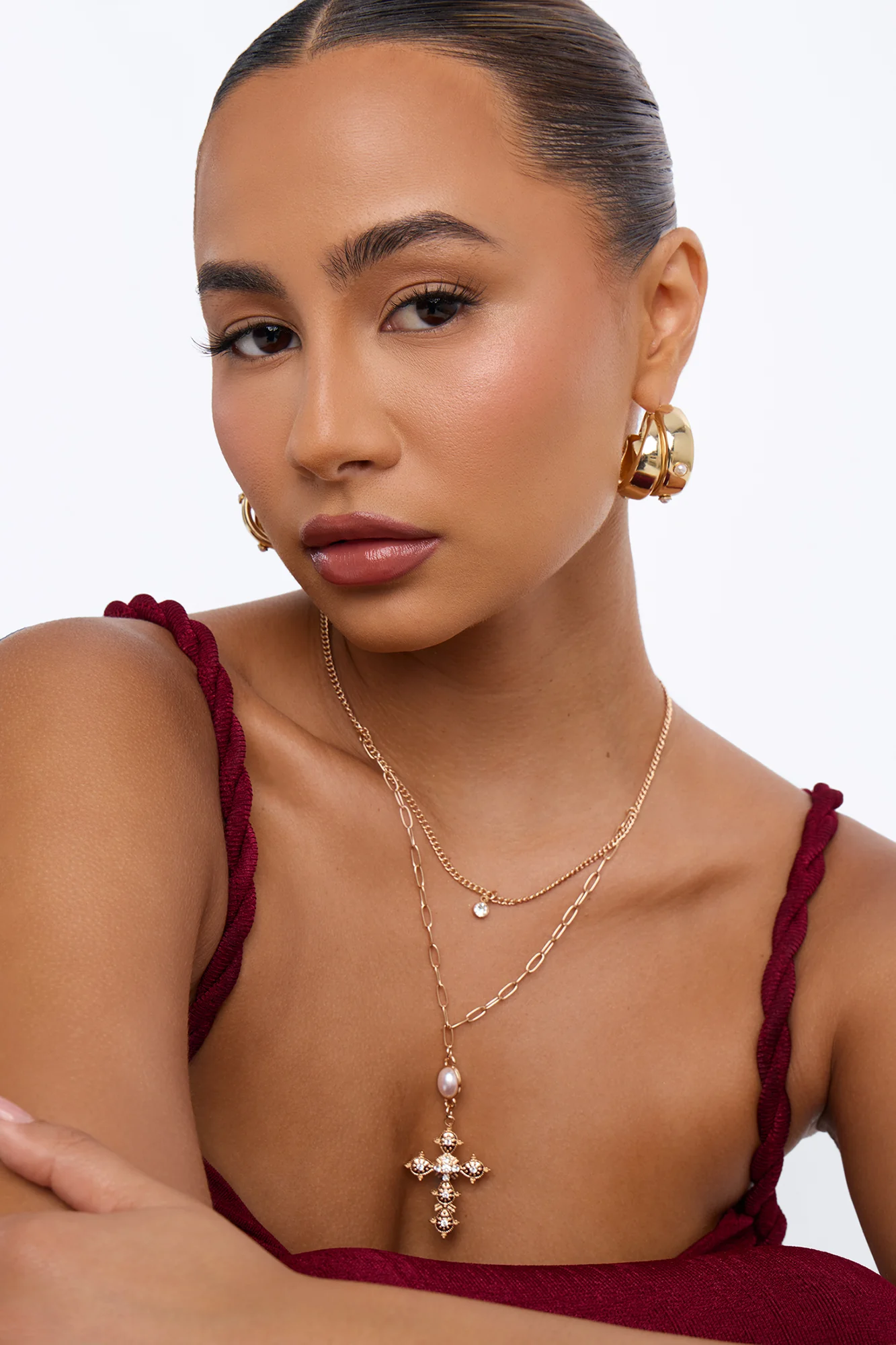 Ivy Pearl Layered Necklace - Gold - Image 2