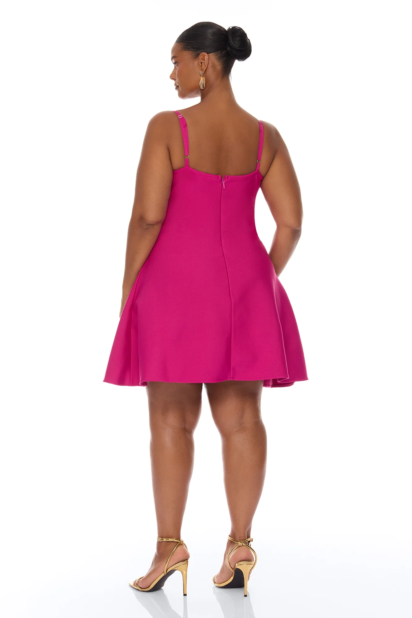 Jade Beaded Bandage Mini Dress - Magenta - Image 8