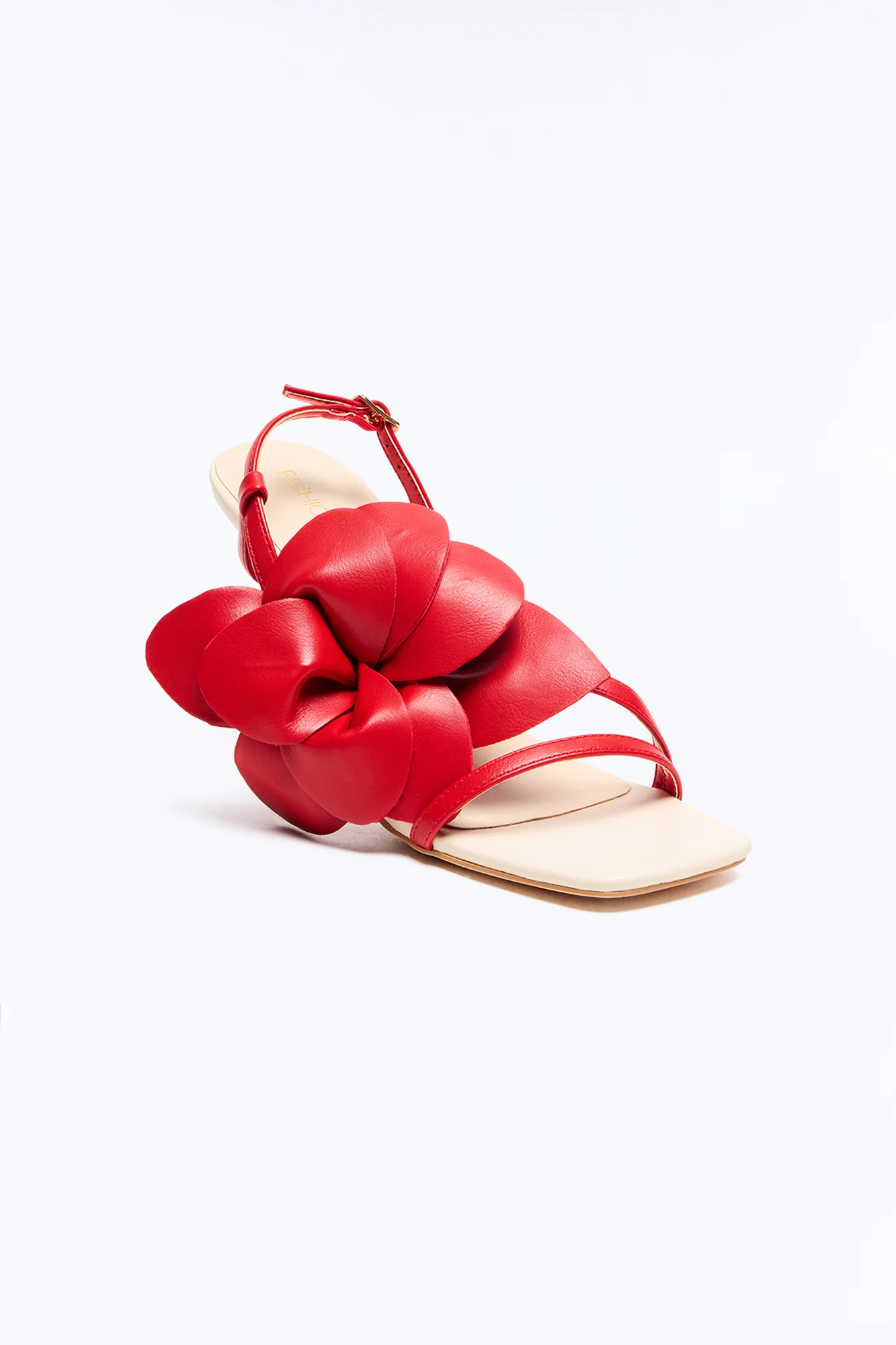 Jasmine Flower Slingback Heels - Red - Image 4