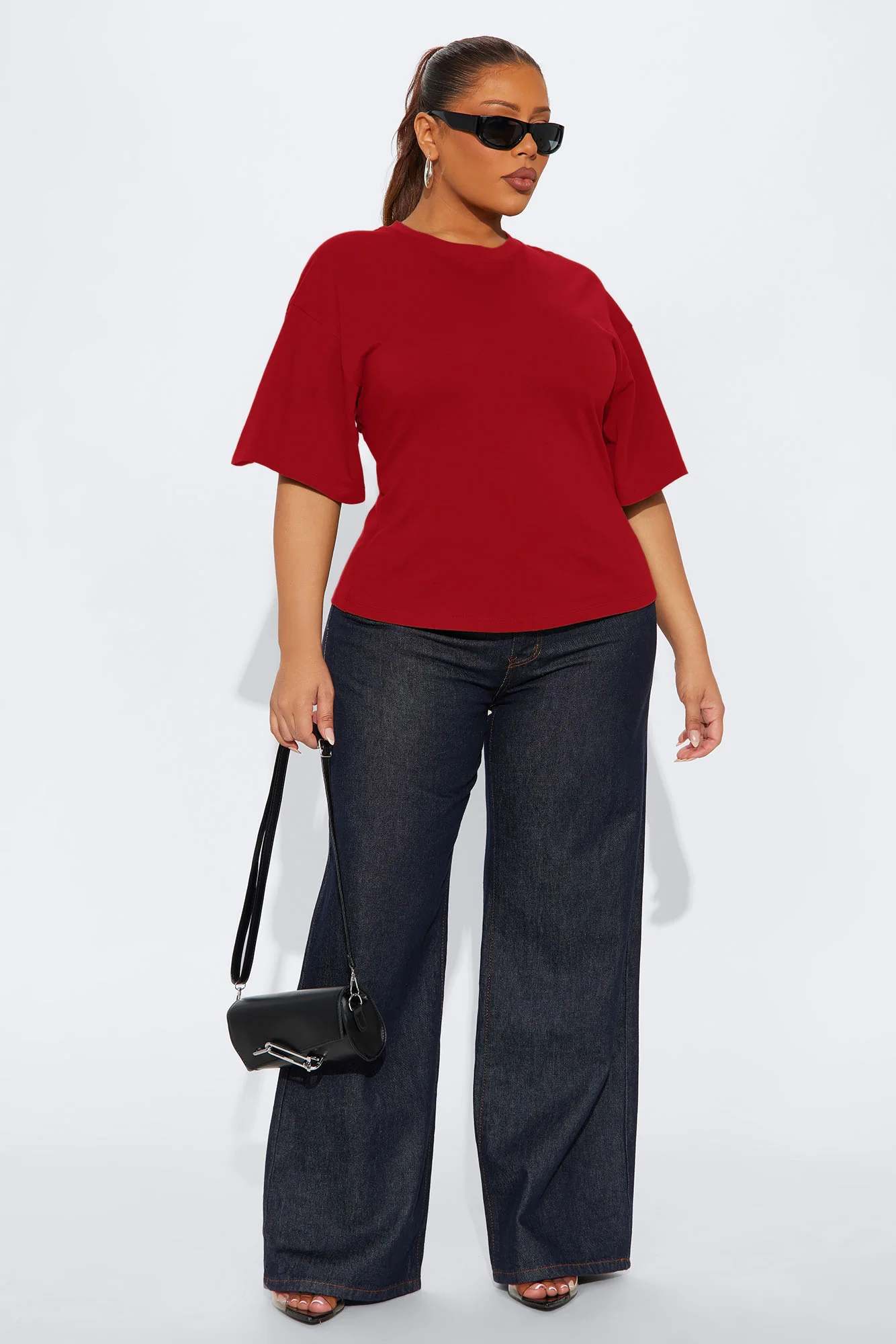 Jayden Fitted T-Shirt - Red - Image 5