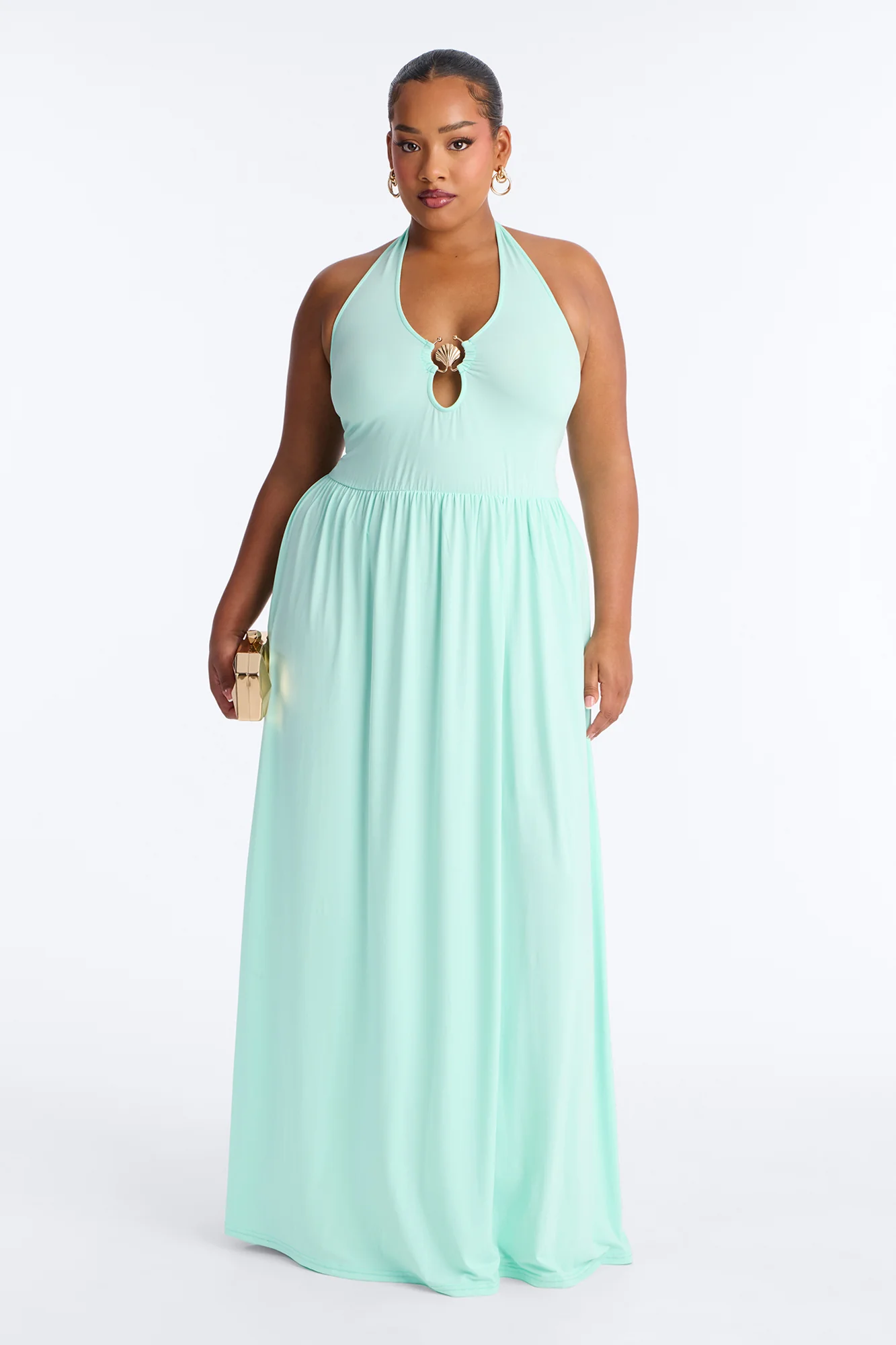 Jayden Halter Hardware Maxi Dress - Aqua - Image 5