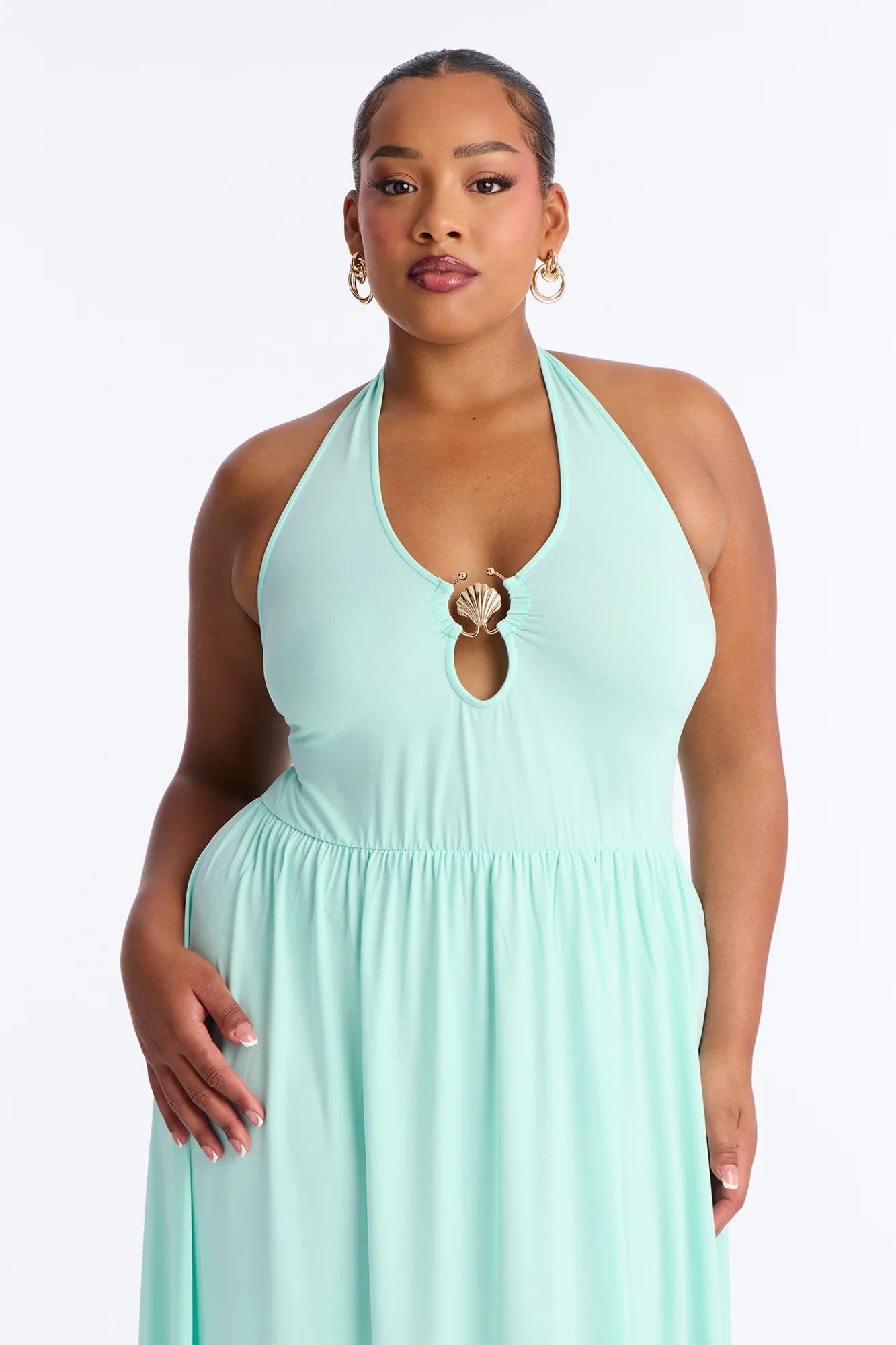 Jayden Halter Hardware Maxi Dress - Aqua - Image 6