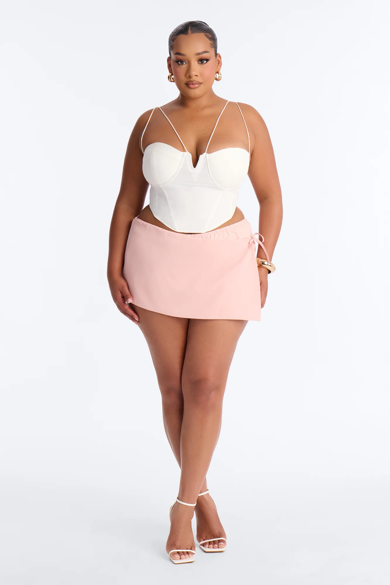 Jazlyn Tie Waist Micro Bloomer Skort - Pink - Image 5