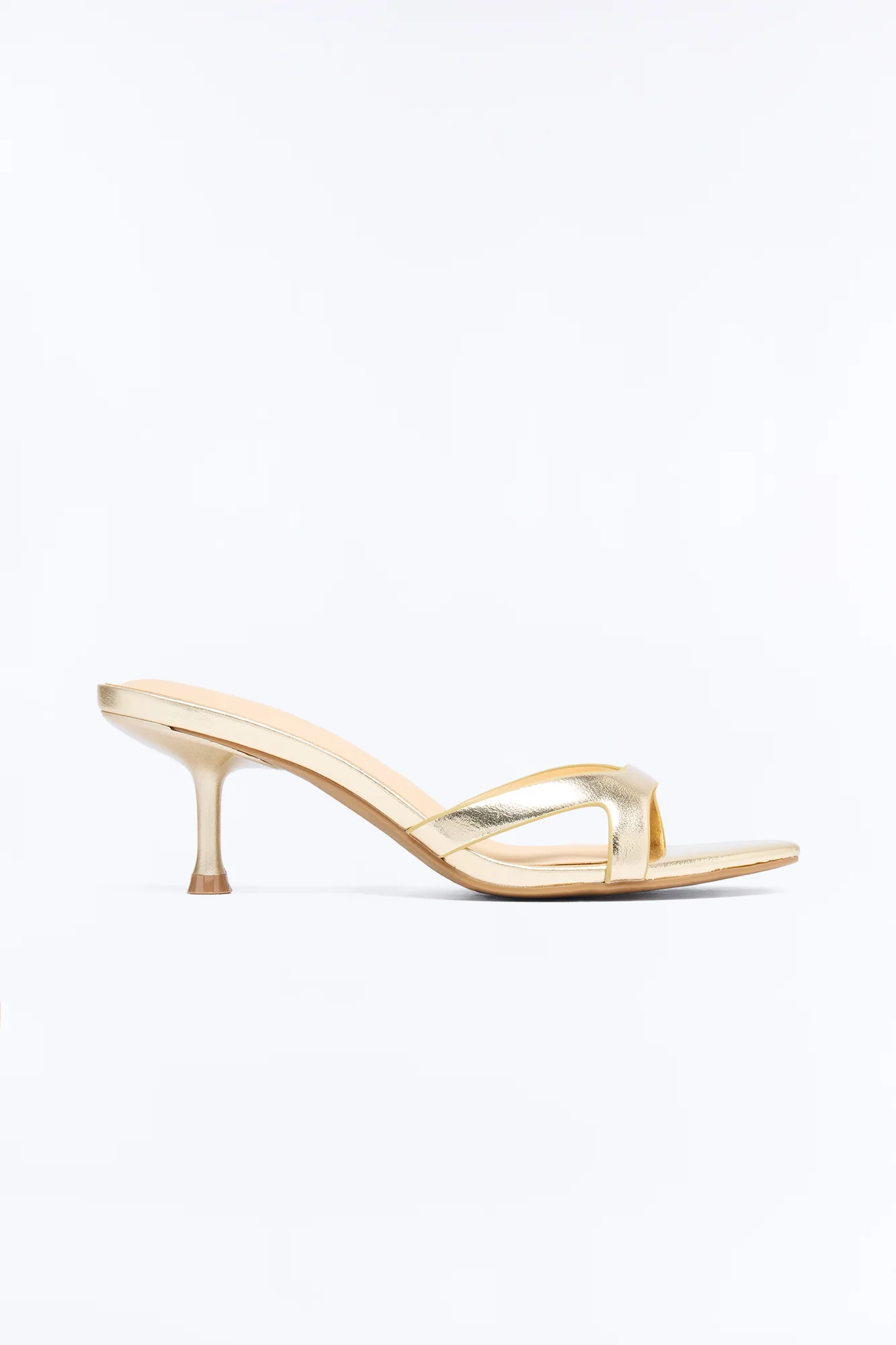 Jazzy Round Toe Heels - Gold - Image 3
