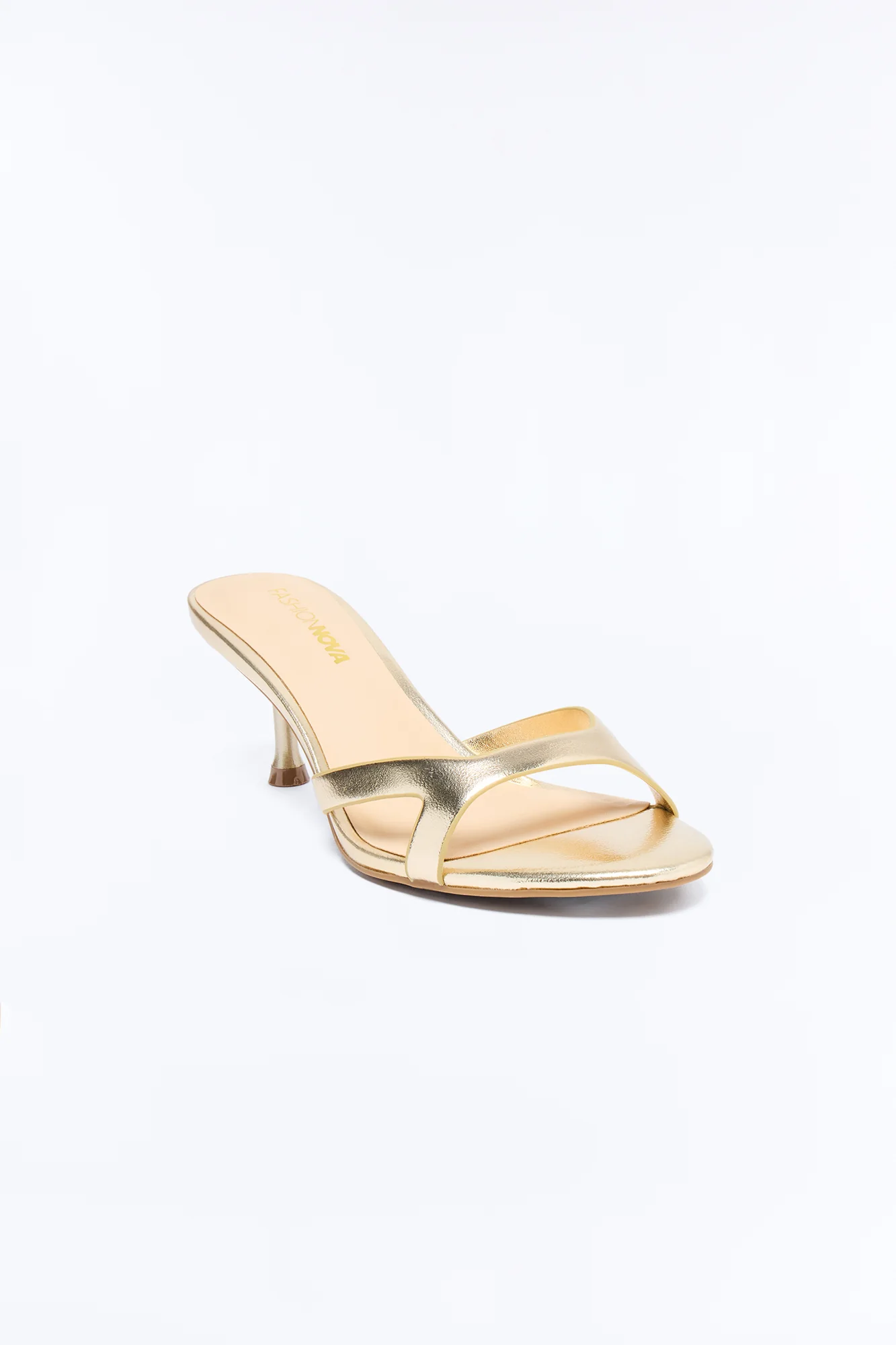 Jazzy Round Toe Heels - Gold - Image 4