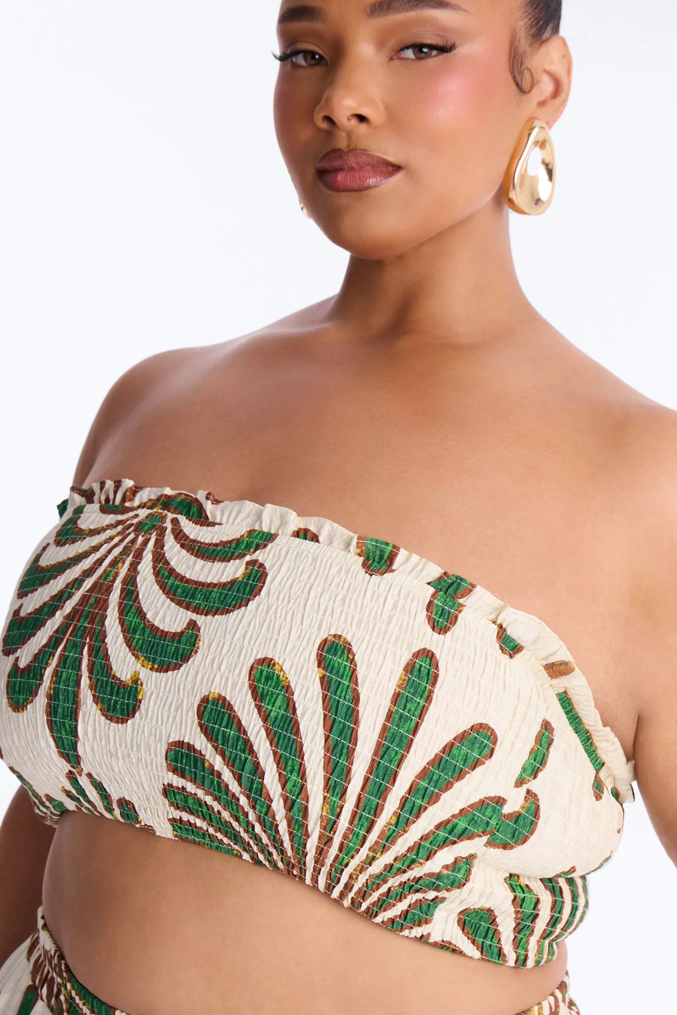 Jenna Printed Linen Pant Set - Green/combo - Image 7