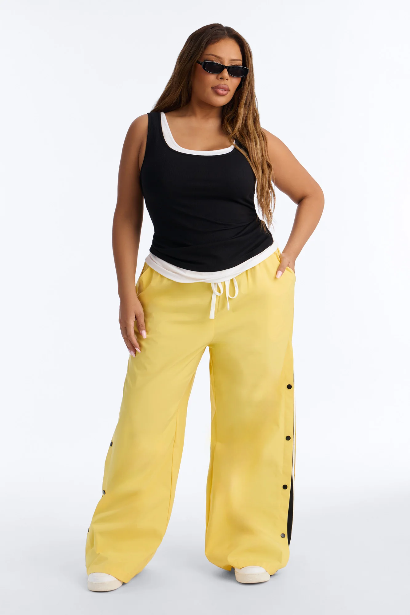 Jennie Snap Button Track Pant - Yellow - Image 5