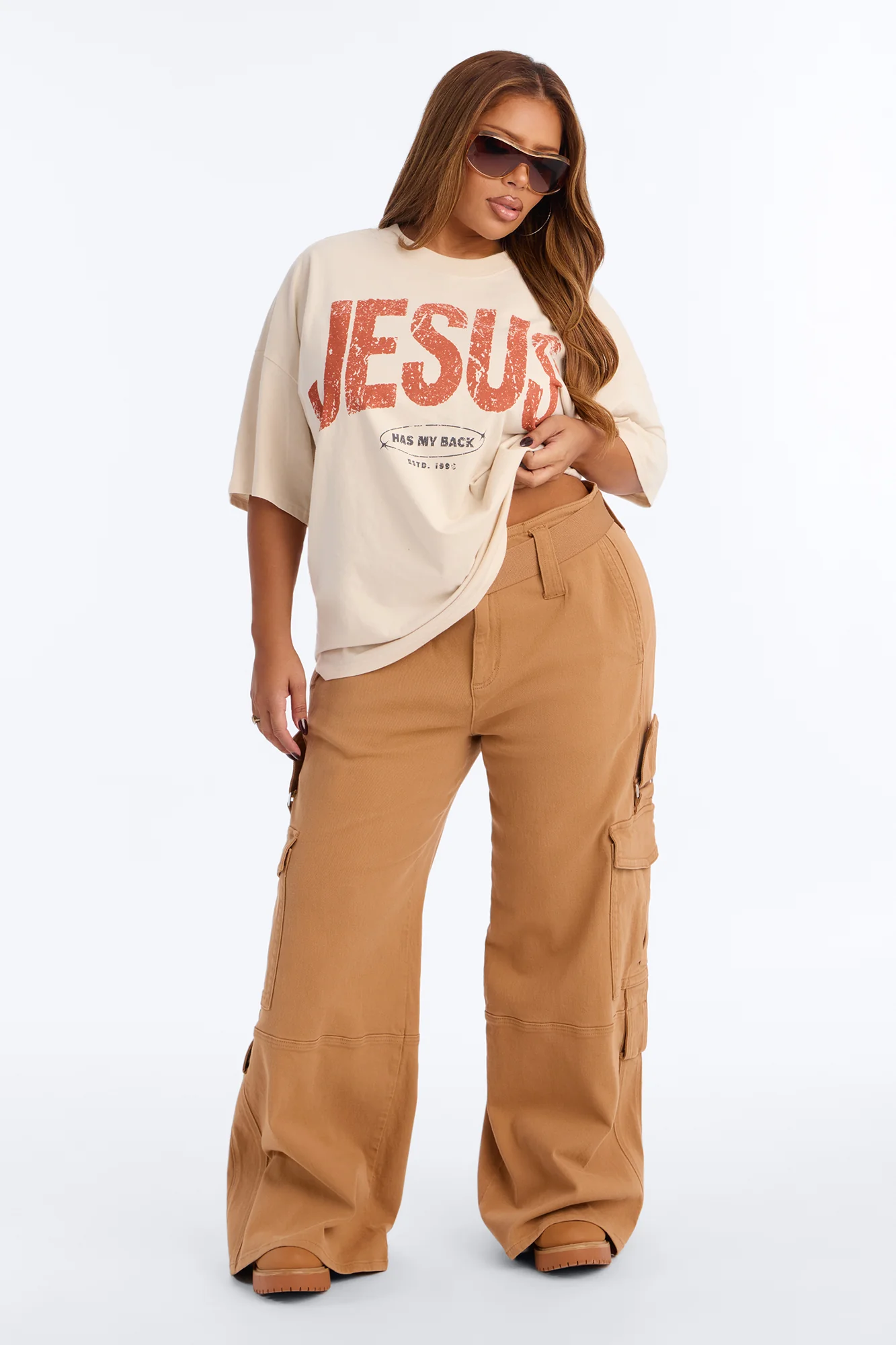 Jesus Has My Back T-Shirt - OffWhite - Image 5