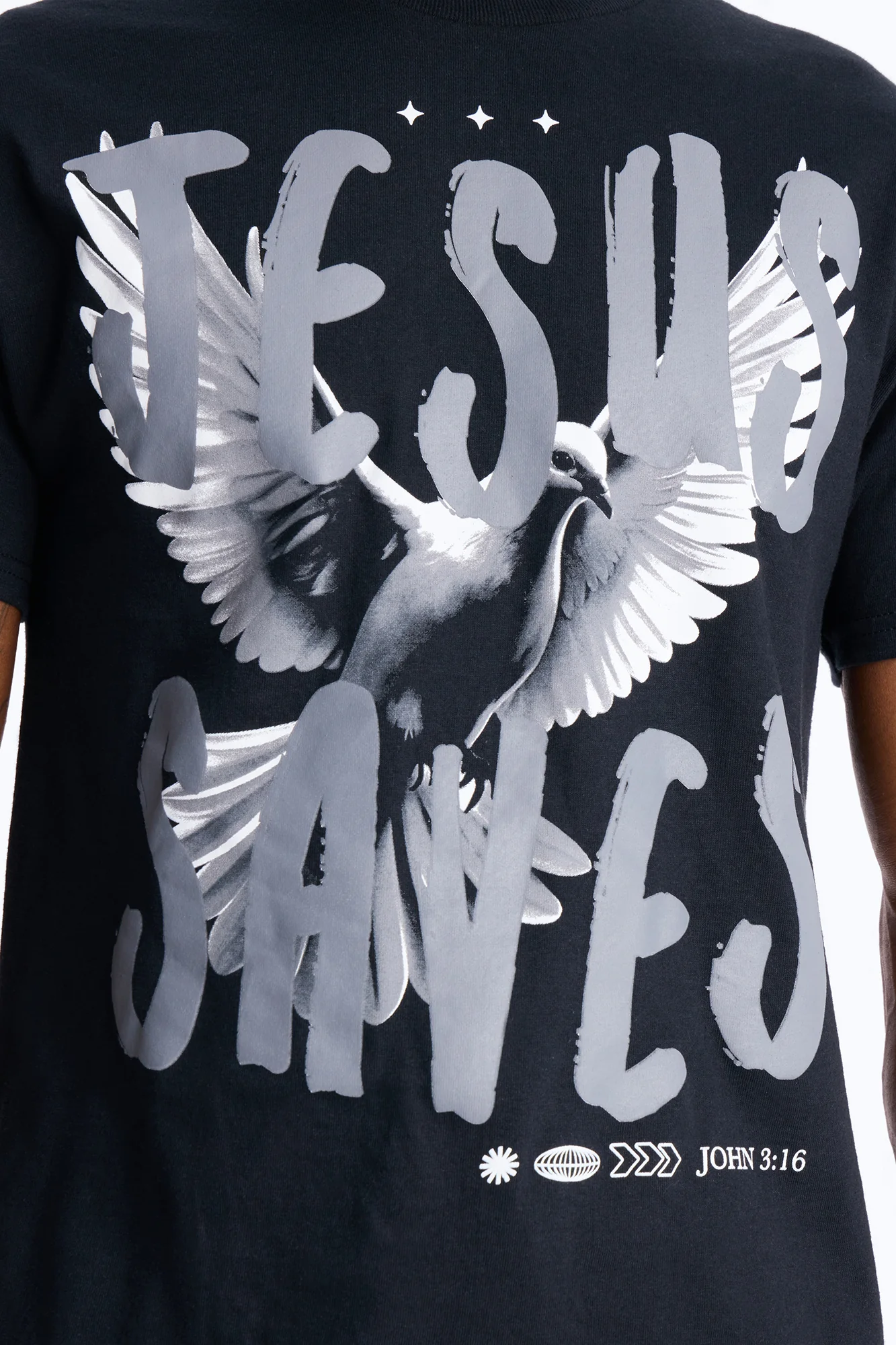 Jesus Saves Repent Short Sleeve Tee - Black - Image 4