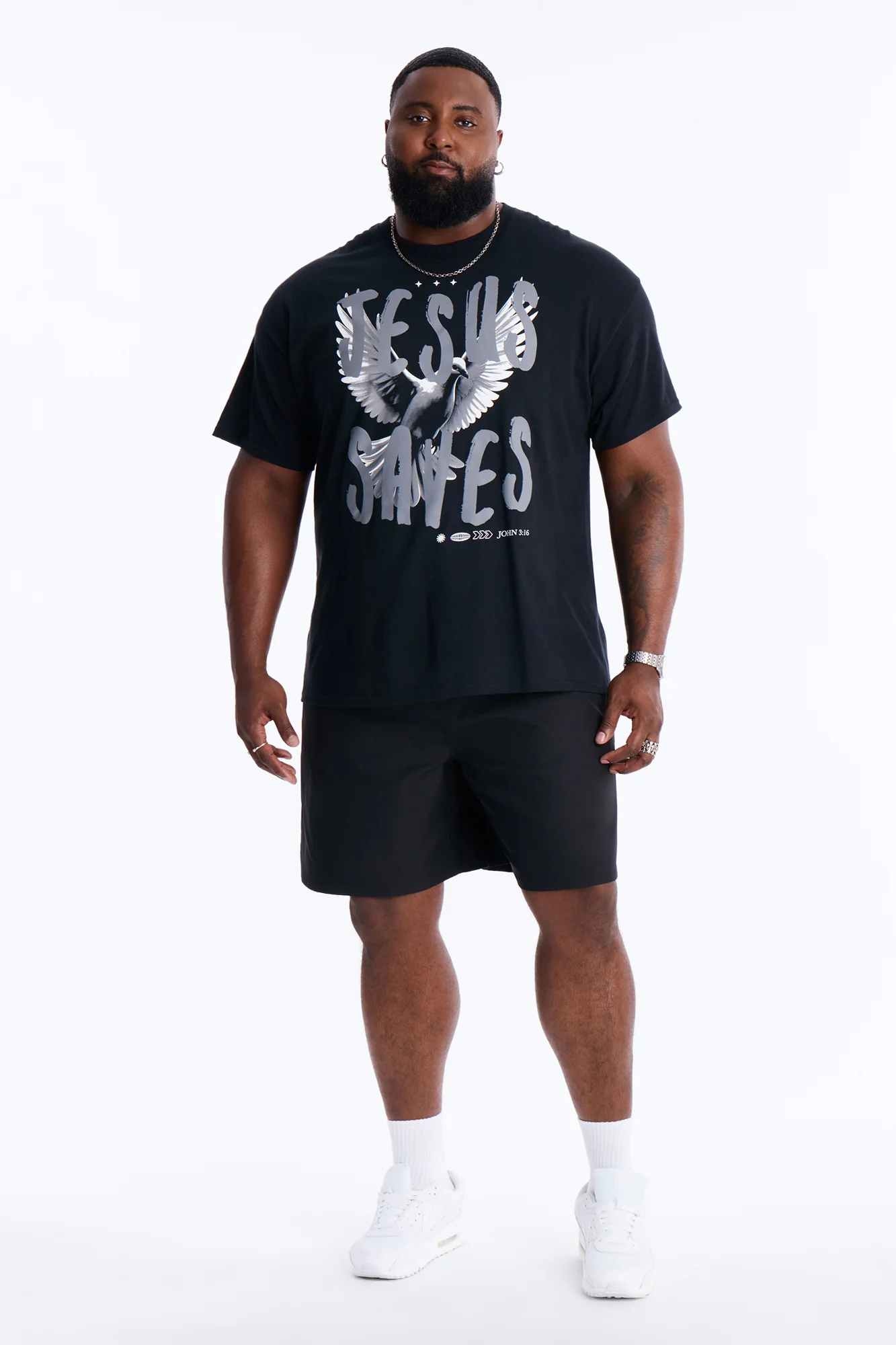 Jesus Saves Repent Short Sleeve Tee - Black - Image 6