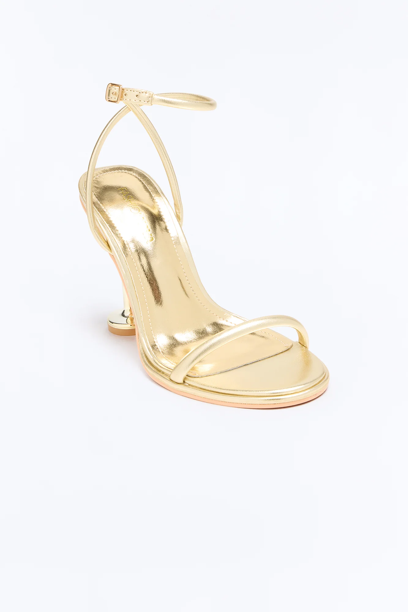 Jozette Ankle Strap Heels - Gold - Image 4
