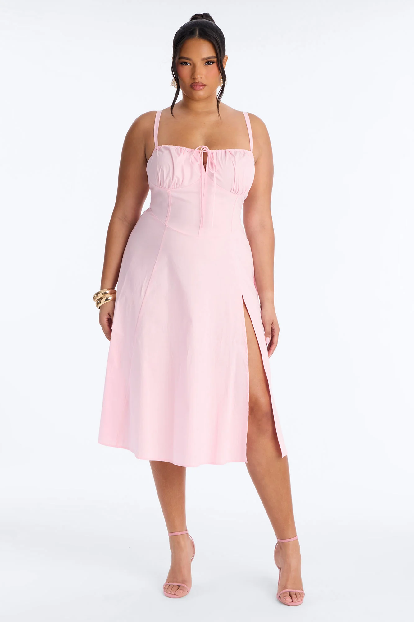 Juniper Midi Dress - Light Pink - Image 5