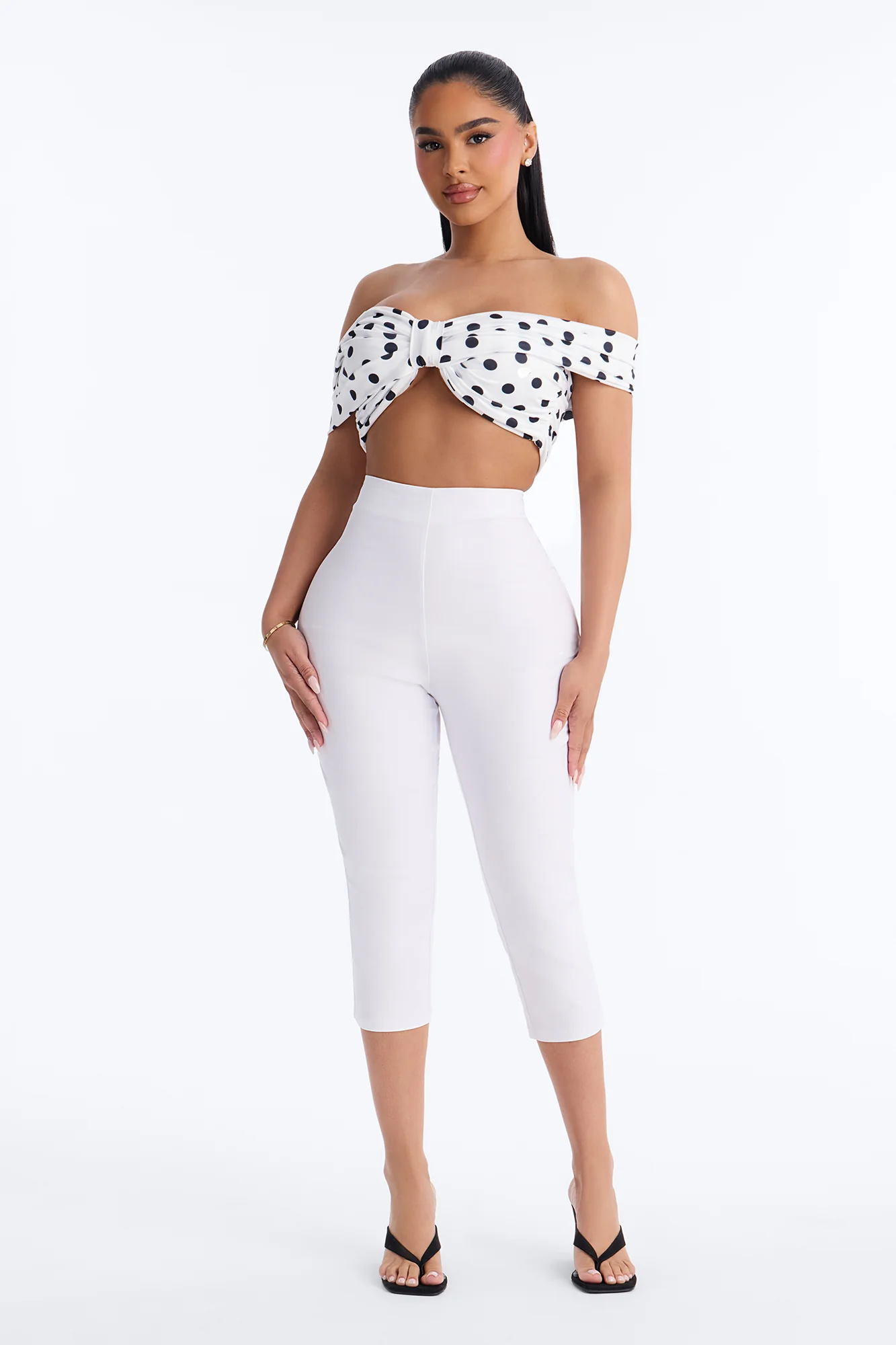Just A Girl Capri Pant - White