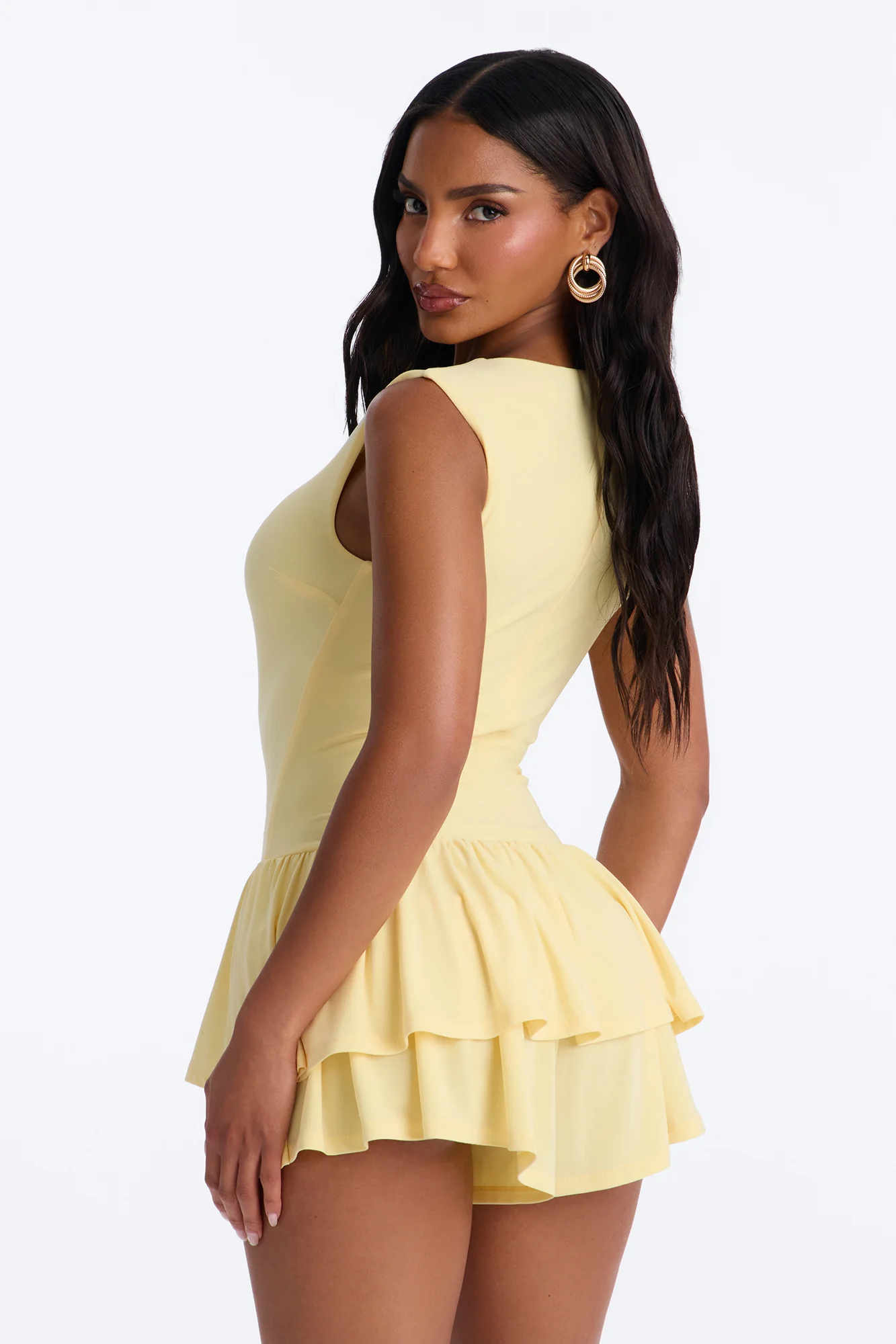 Just A Girl Romper - Yellow - Image 4