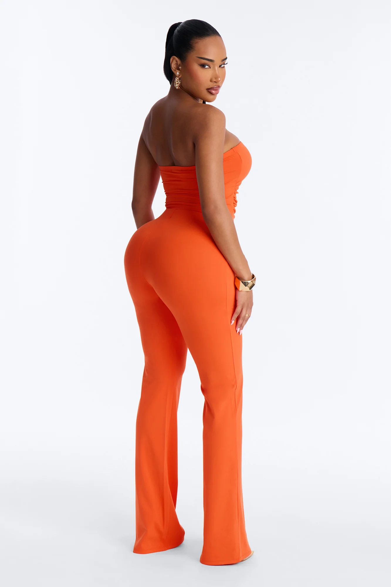Just Vibes Strapless Pant Set - Tomato Red - Image 3