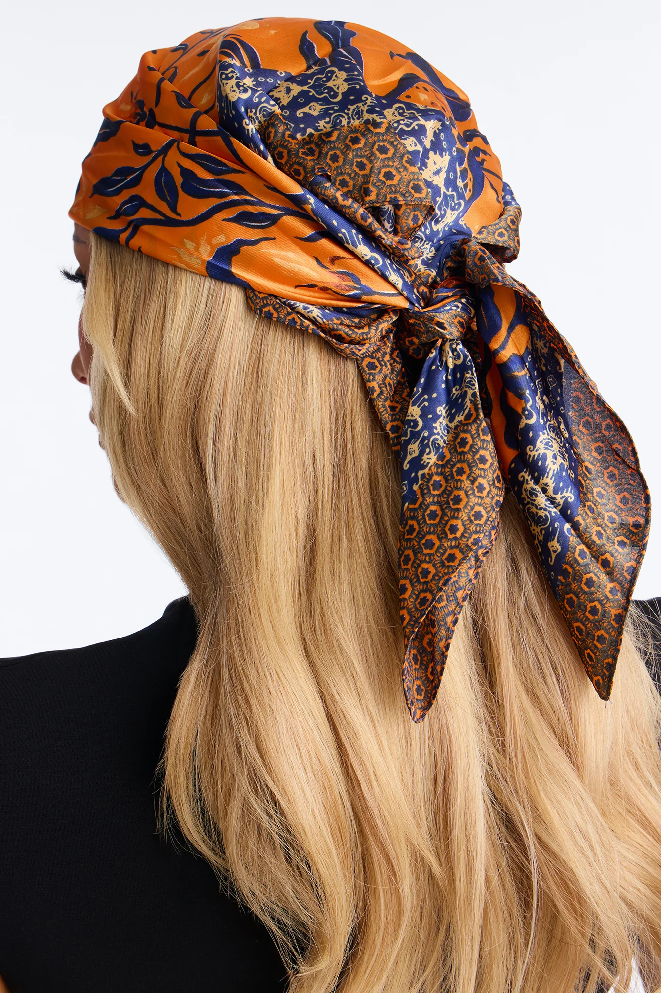 Justine Novelty Head Scarf - Orange