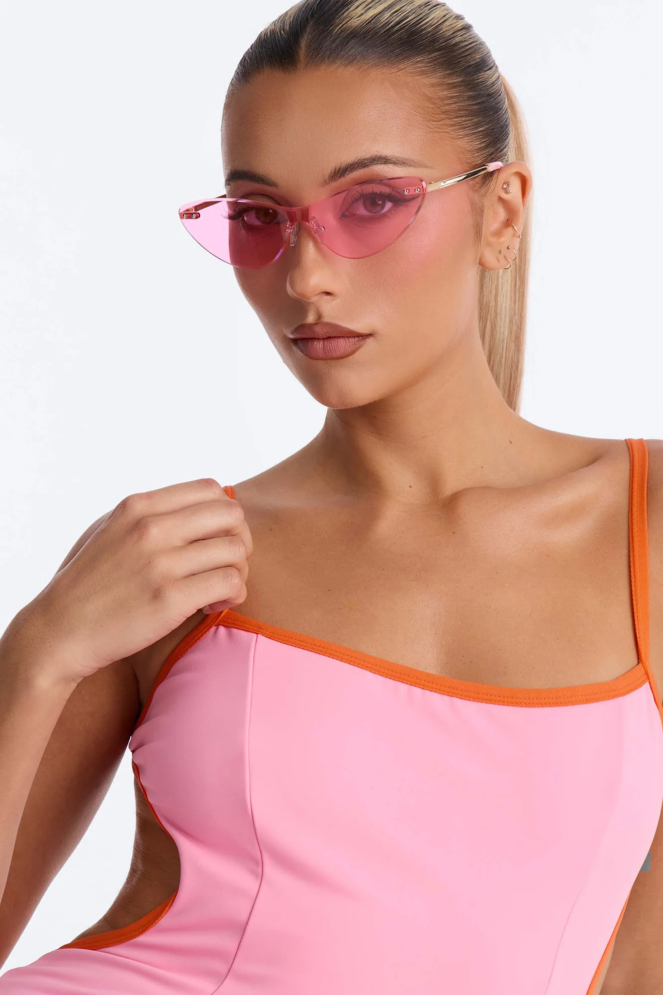 K Pop Sunglasses - Pink - Image 2