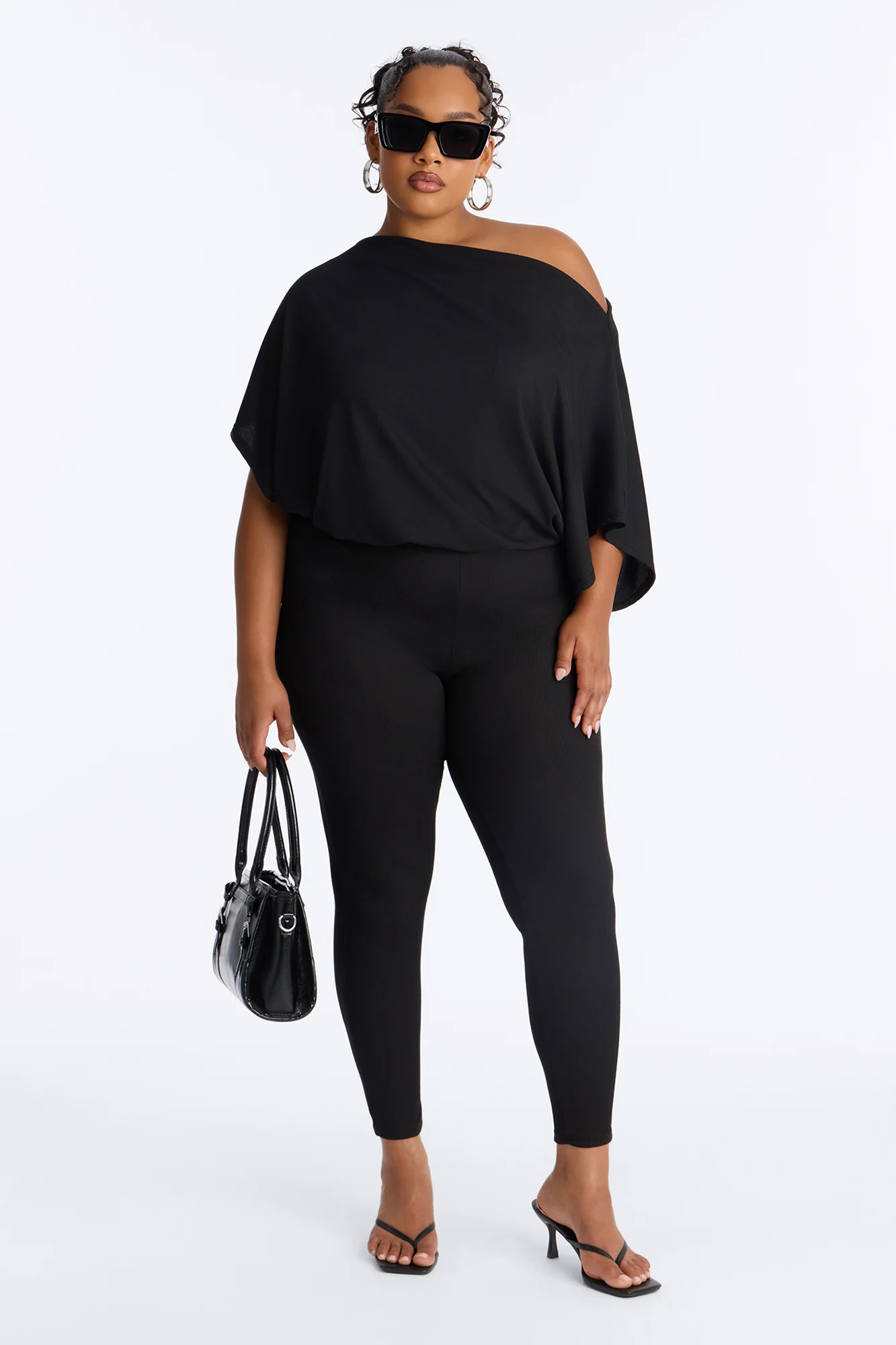 Kacee Off Shoulder Skinny Jumpsuit - Black - Image 4