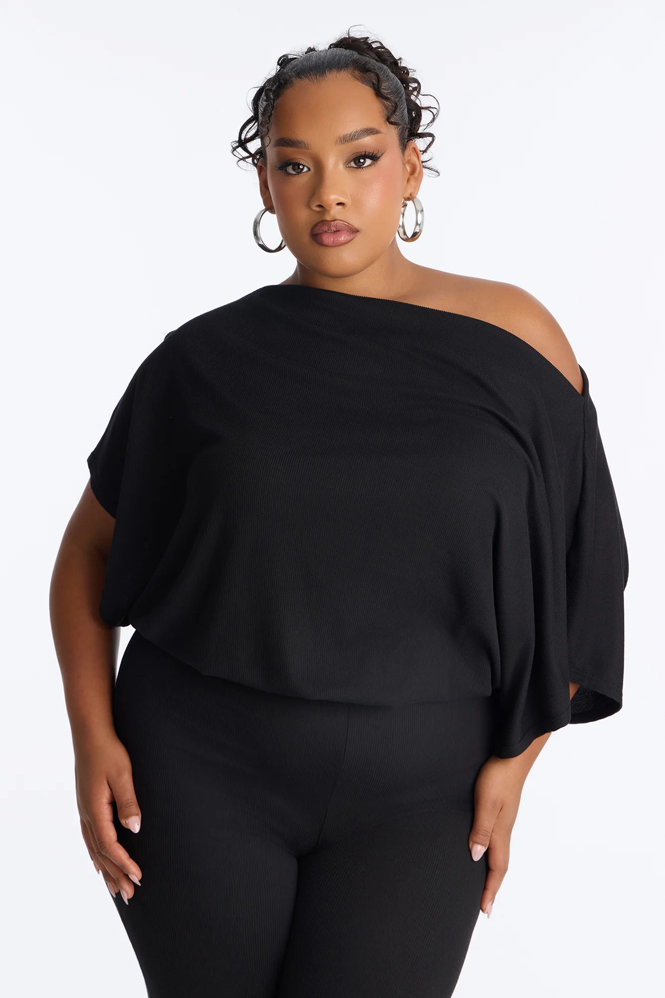 Kacee Off Shoulder Skinny Jumpsuit - Black - Image 5