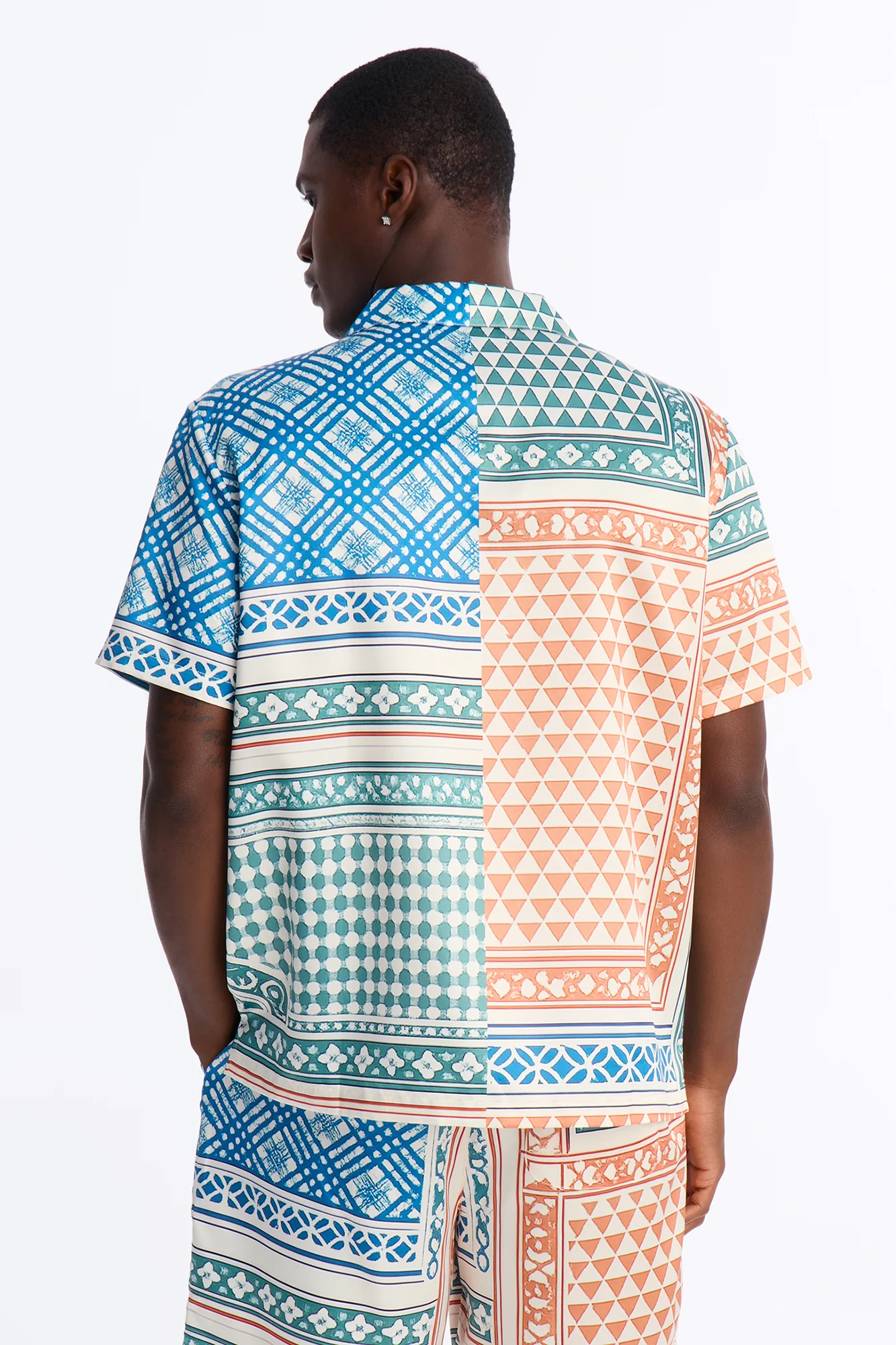 Kair Cuban Collar Button Up Shirt - Multi Color - Image 4