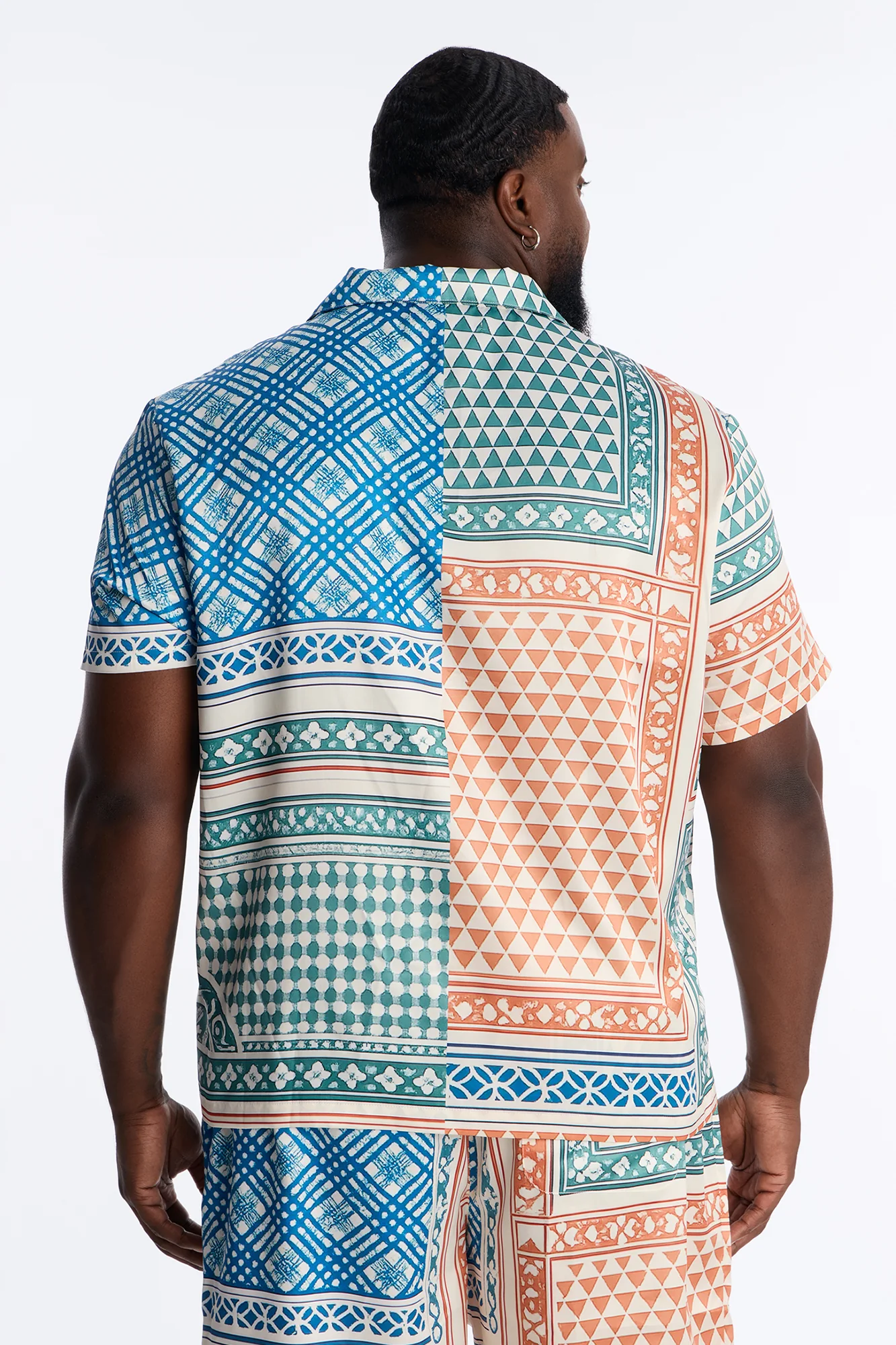 Kair Cuban Collar Button Up Shirt - Multi Color - Image 8