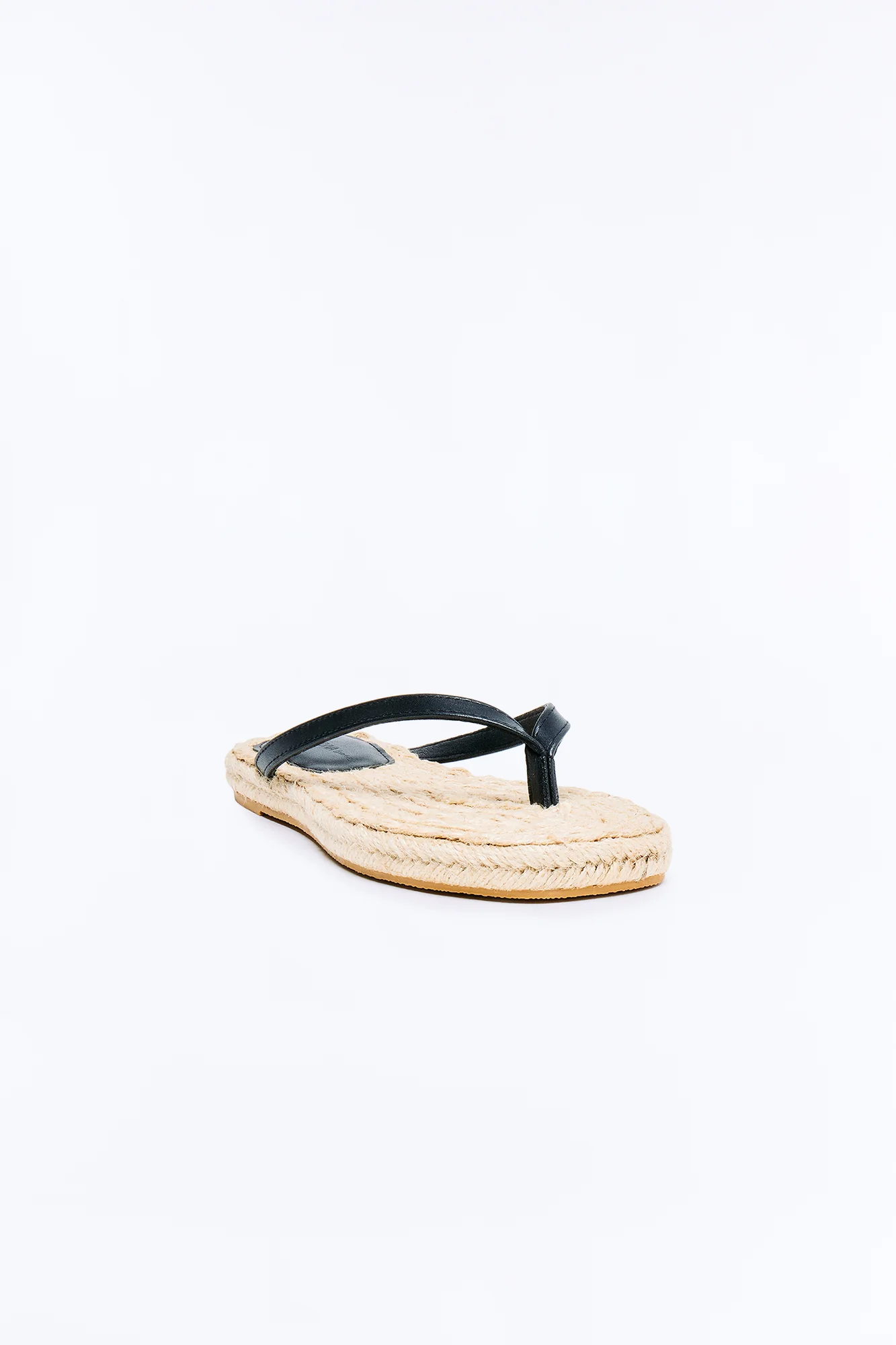 Kasara Jute Flip Flops - Black - Image 2