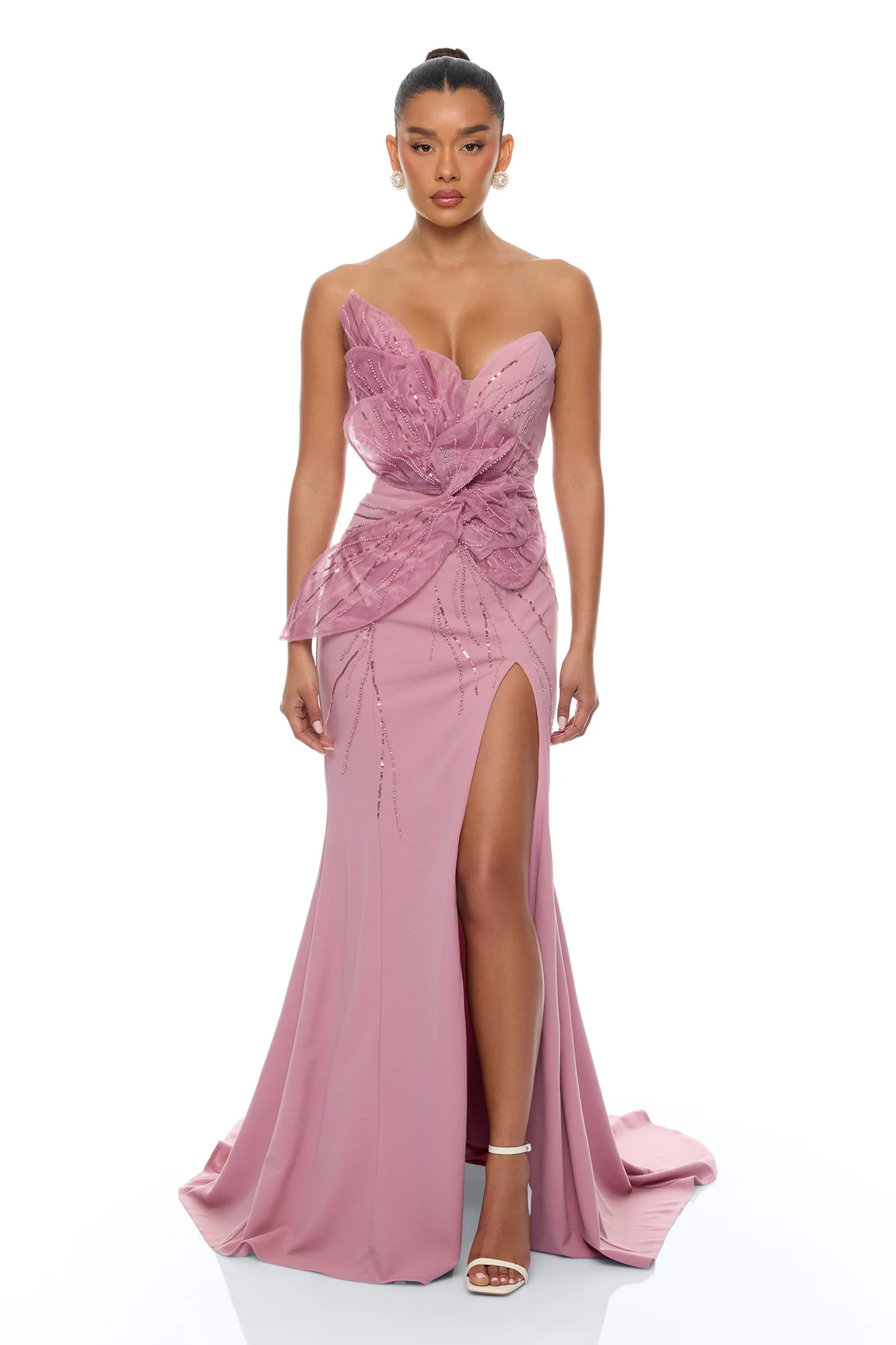 Katie Embellished Gown - Mauve